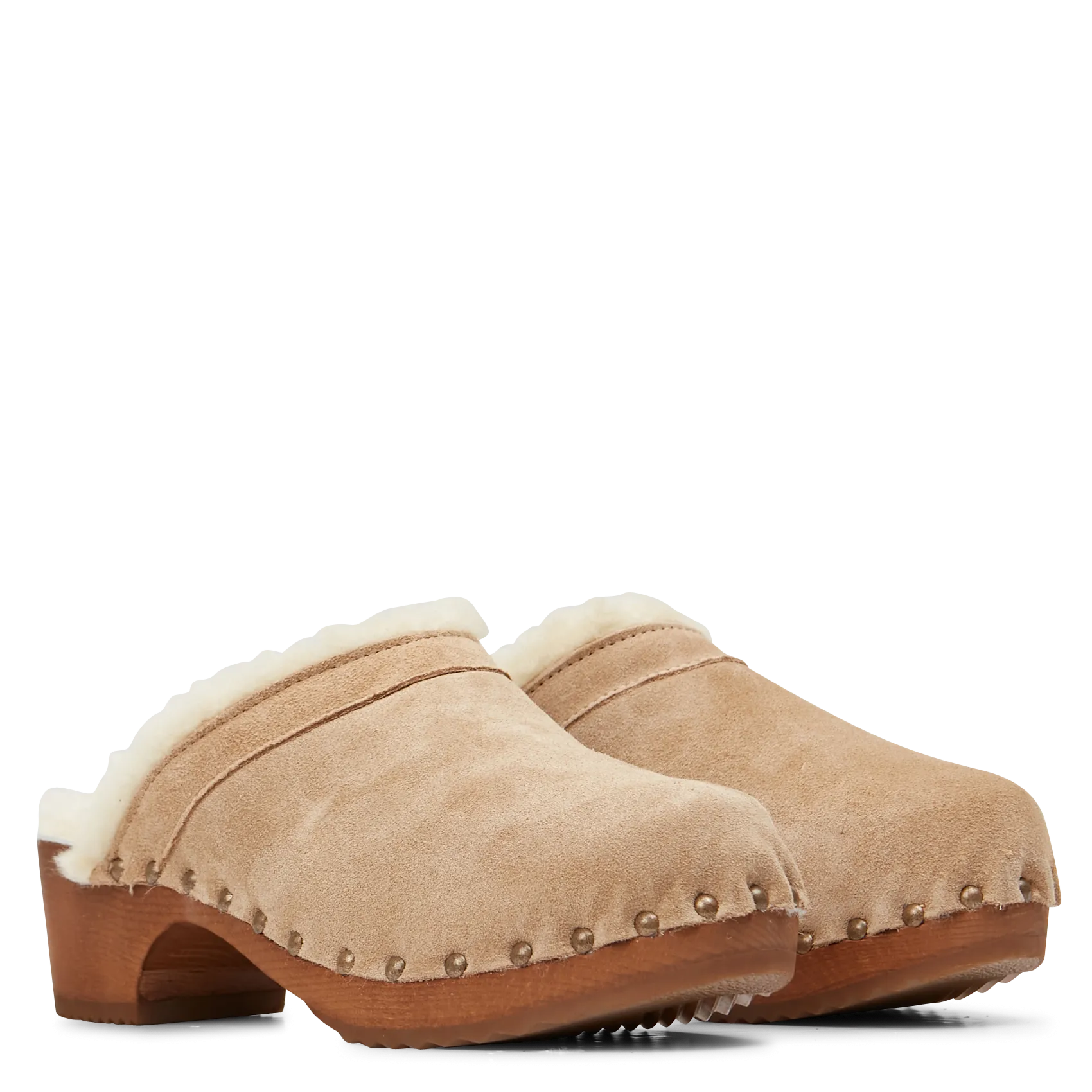  BOSABO   CARLIE - Sabot imbottiti in pelle scamosciata | Beige