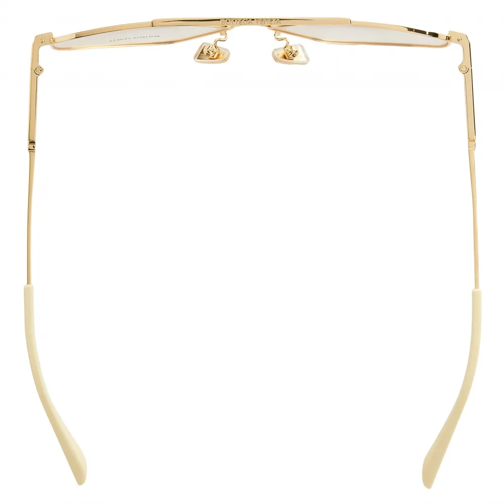 Bottega Veneta - Occhiali da Vista Aviator in Metallo - Oro Trasparente - Bottega Veneta Eyewear