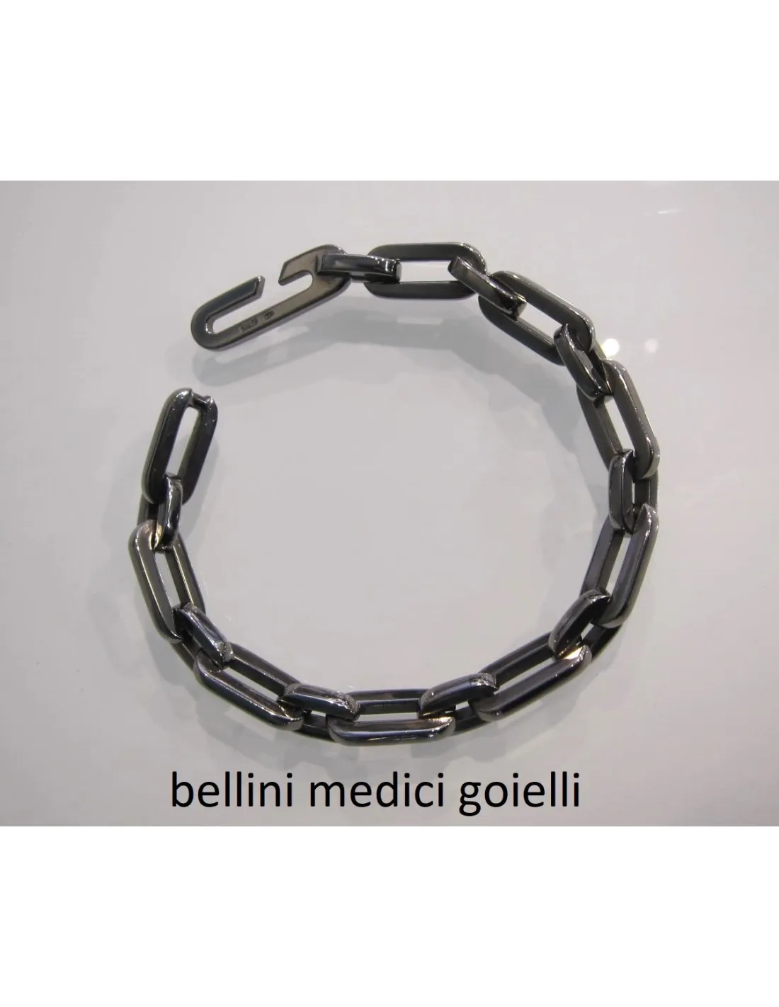 Bracciale a maglia in argento nero
