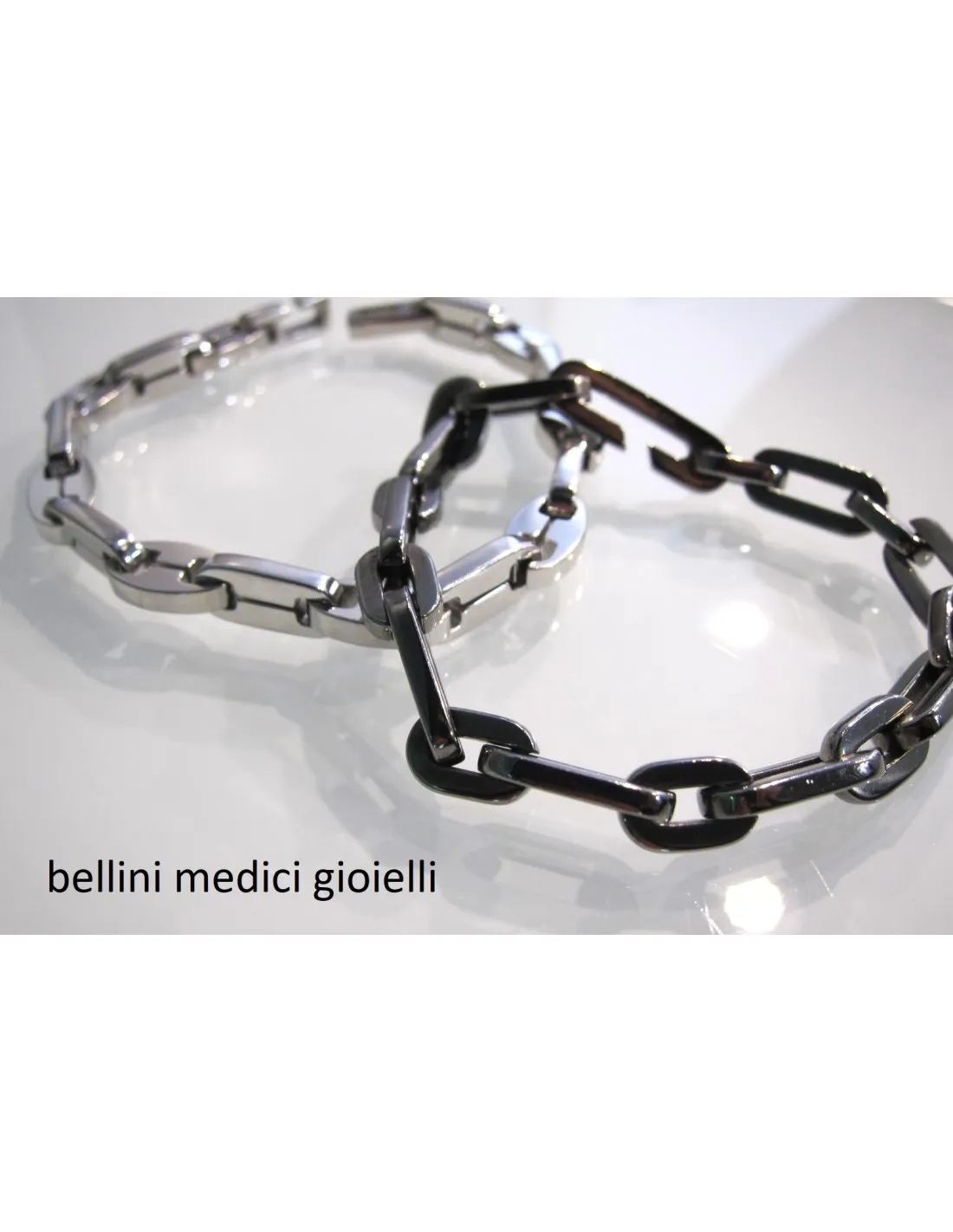 Bracciale a maglia in argento nero