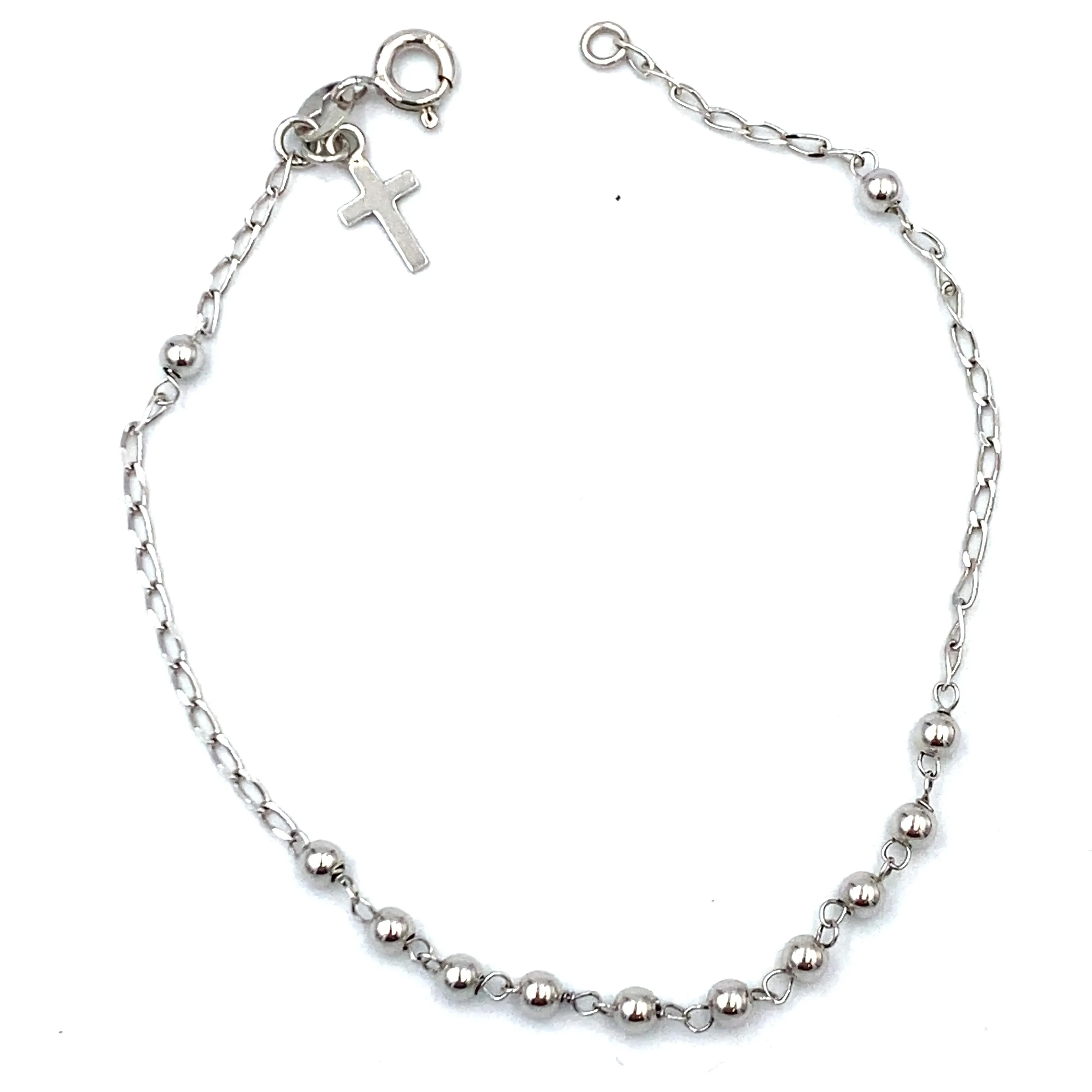 Bracciale Oro Bianco Rosario