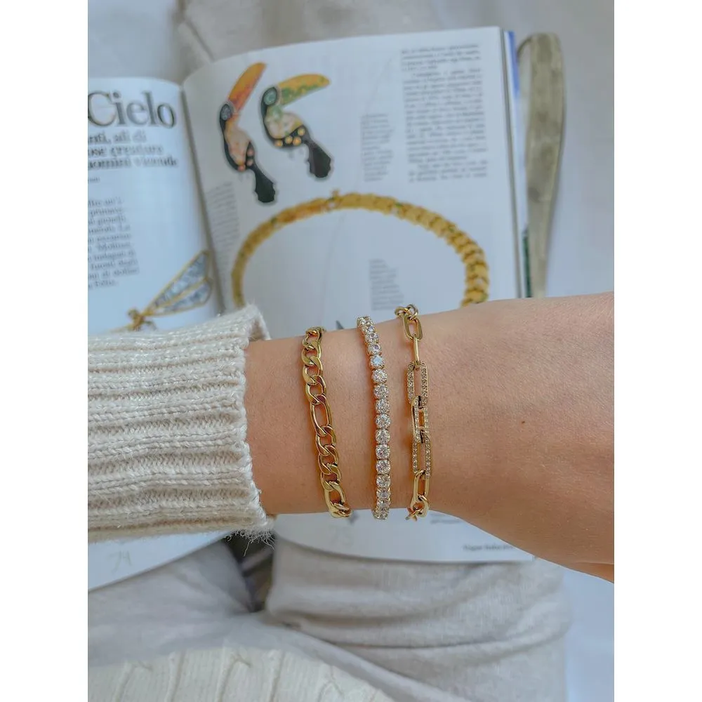 Bracciale S'Agapò Maglia Cubana Chunky SHK14