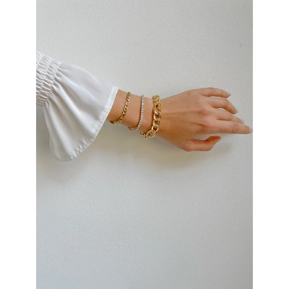 Bracciale S'Agapò Maglia Cubana Chunky SHK14