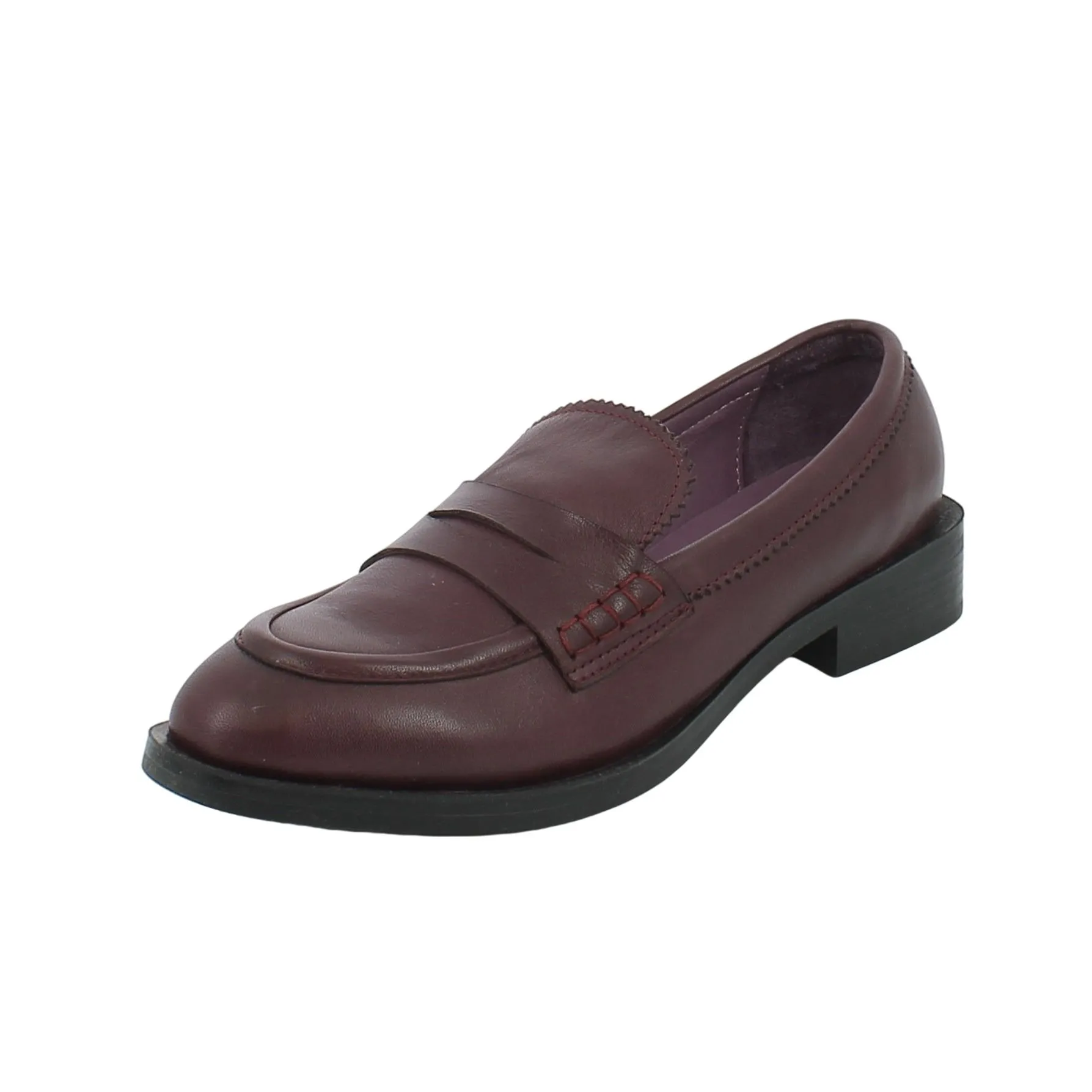 Bueno  Mocassino classico in pelle bordeaux 
