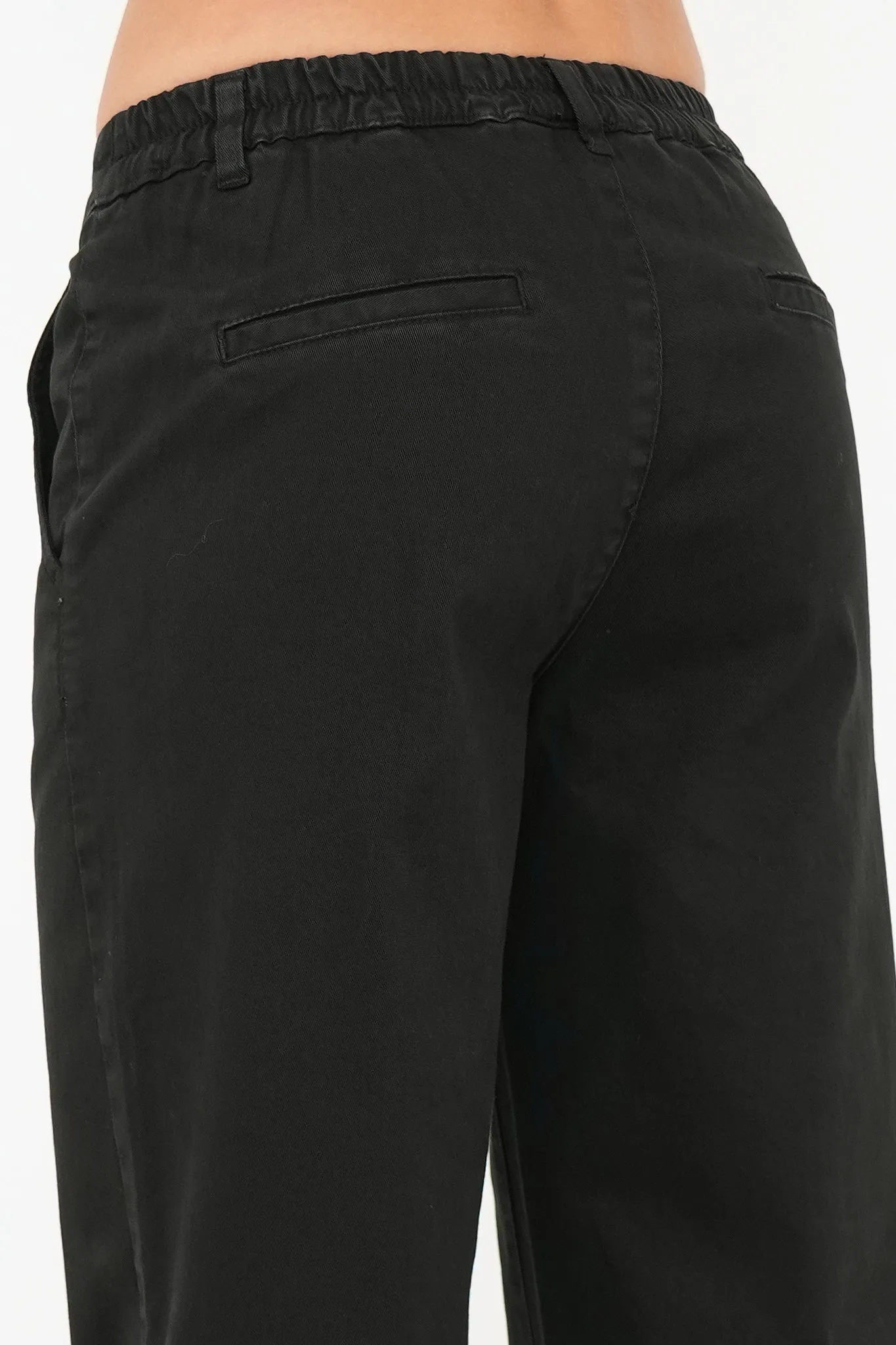 Bulier-Pantalone palazzo LIA cotone elite - Nero