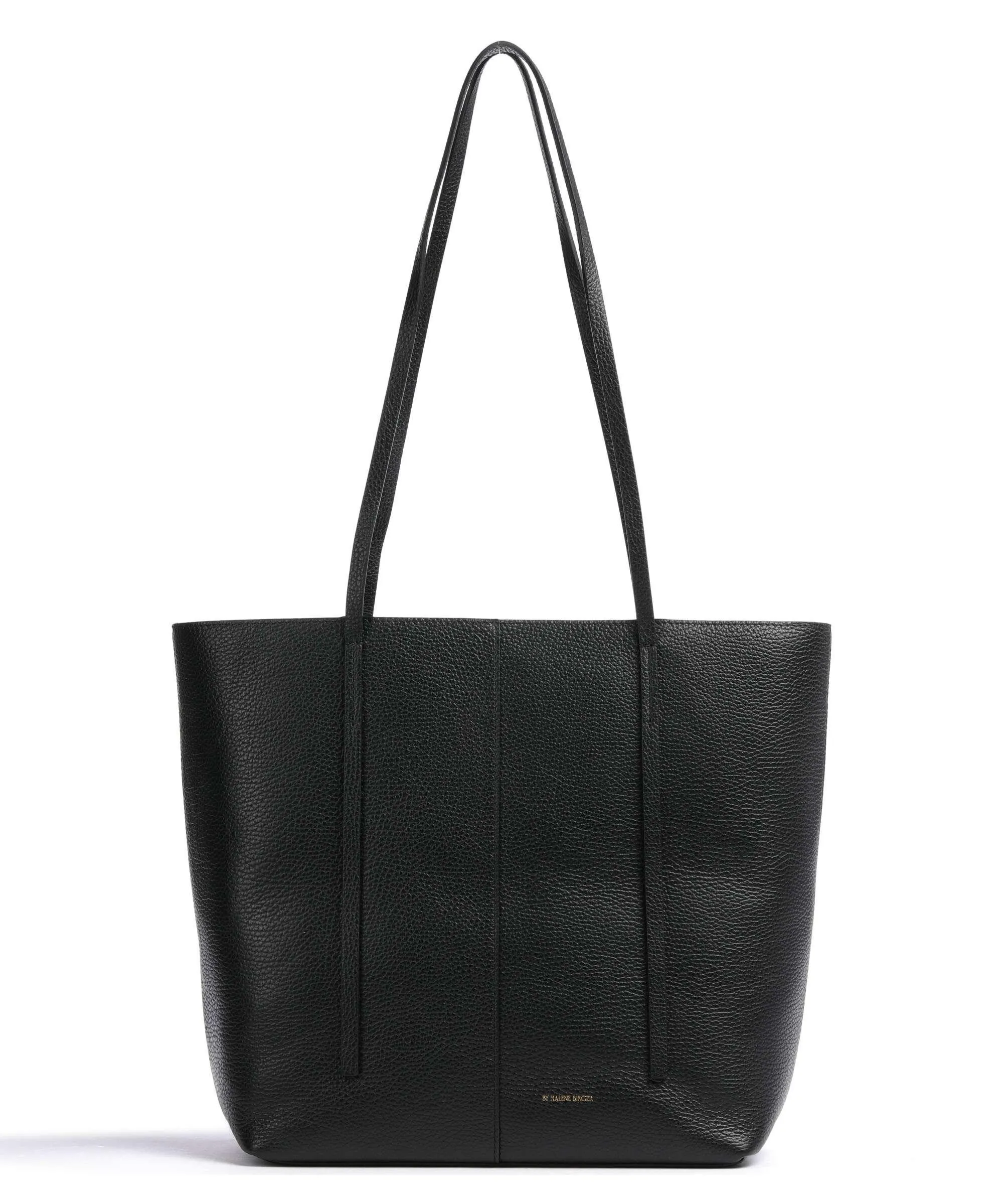  by Malene Birger Abilso Borsa shopper pelle di vacchetta grana nero  