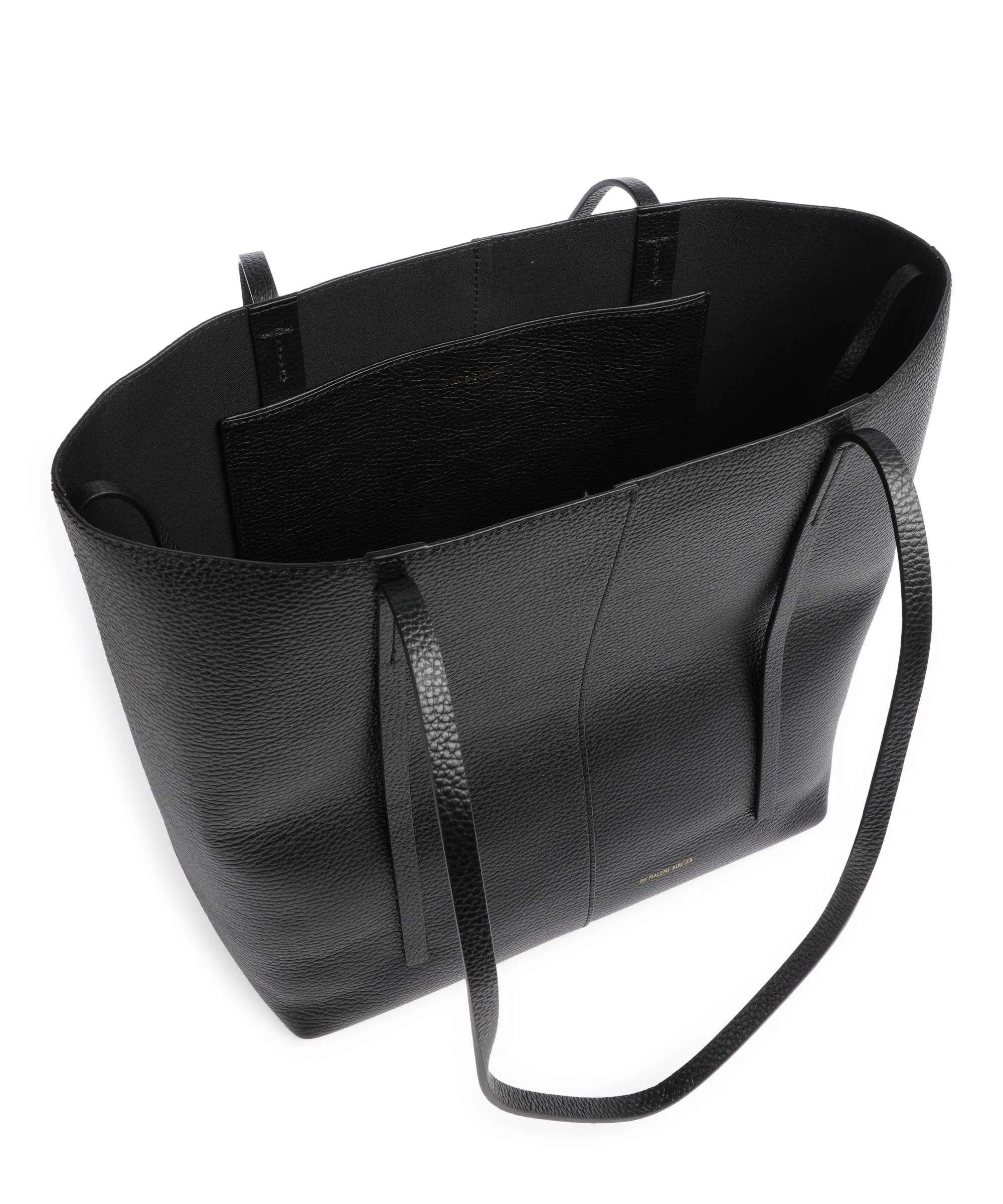  by Malene Birger Abilso Borsa shopper pelle di vacchetta grana nero  