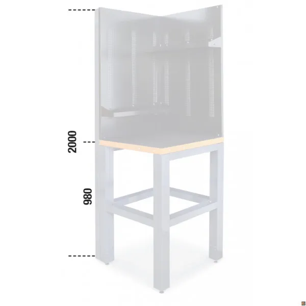 C55AC ORANGE ANGOLO COMPLETO AUTOPORTANTE C55 PIANO E PARETI BETA UTENSILI 055000360