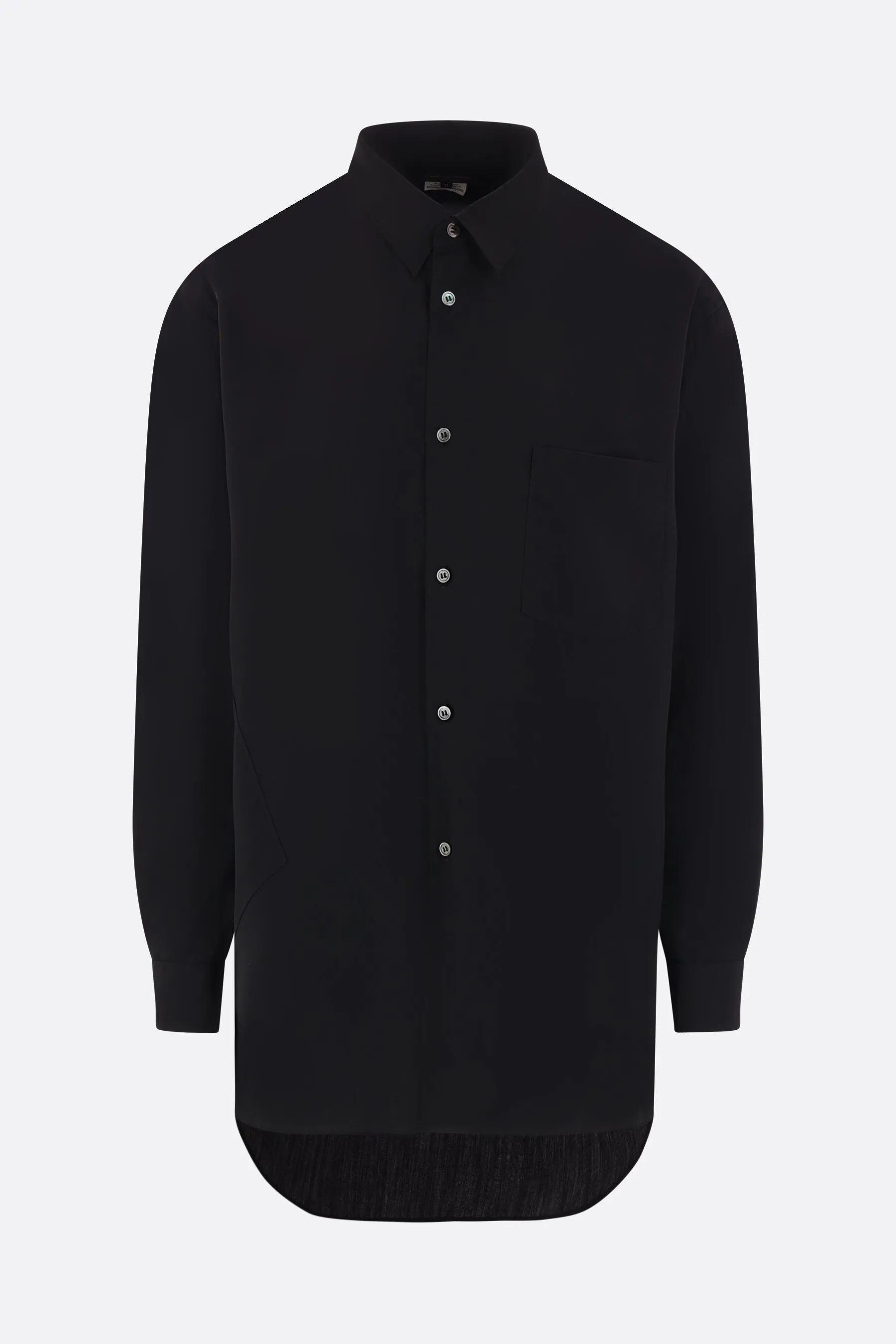  camicia asimmetrica in popeline  