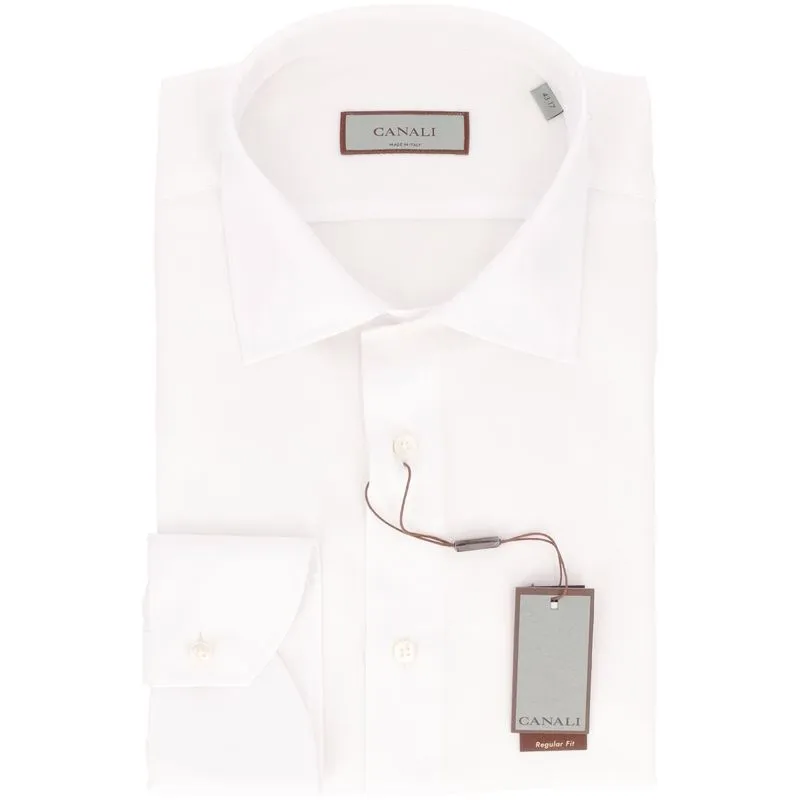 Camicia in cotone regular fit bianca 