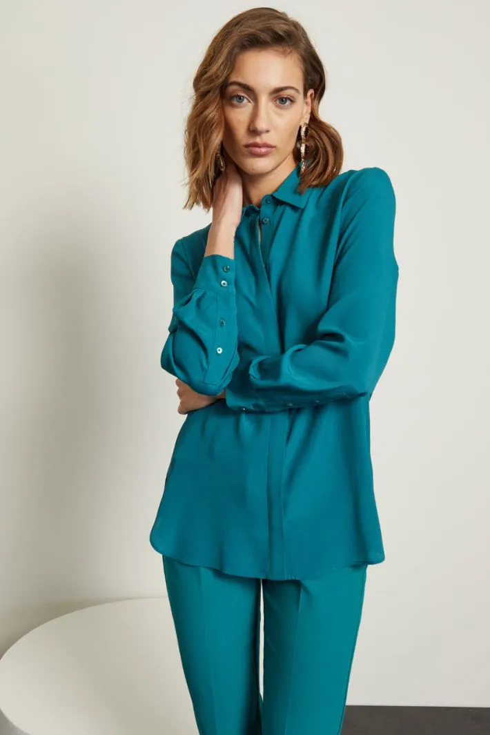 Camicia in crêpe de chine