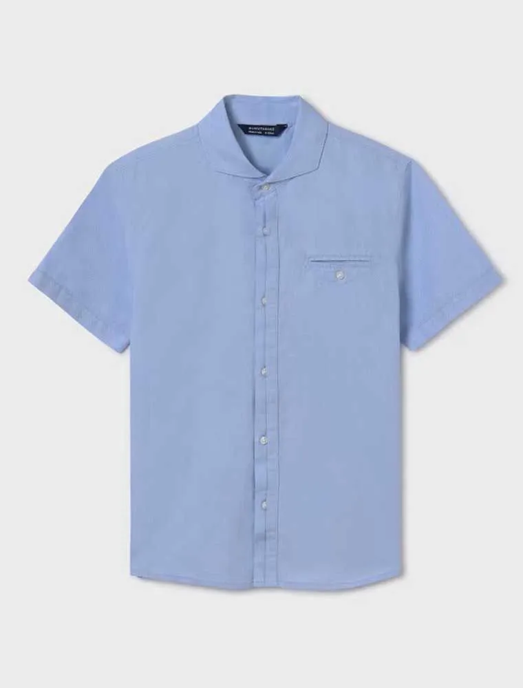 Camicia Manica Corta Mayoral - Celeste