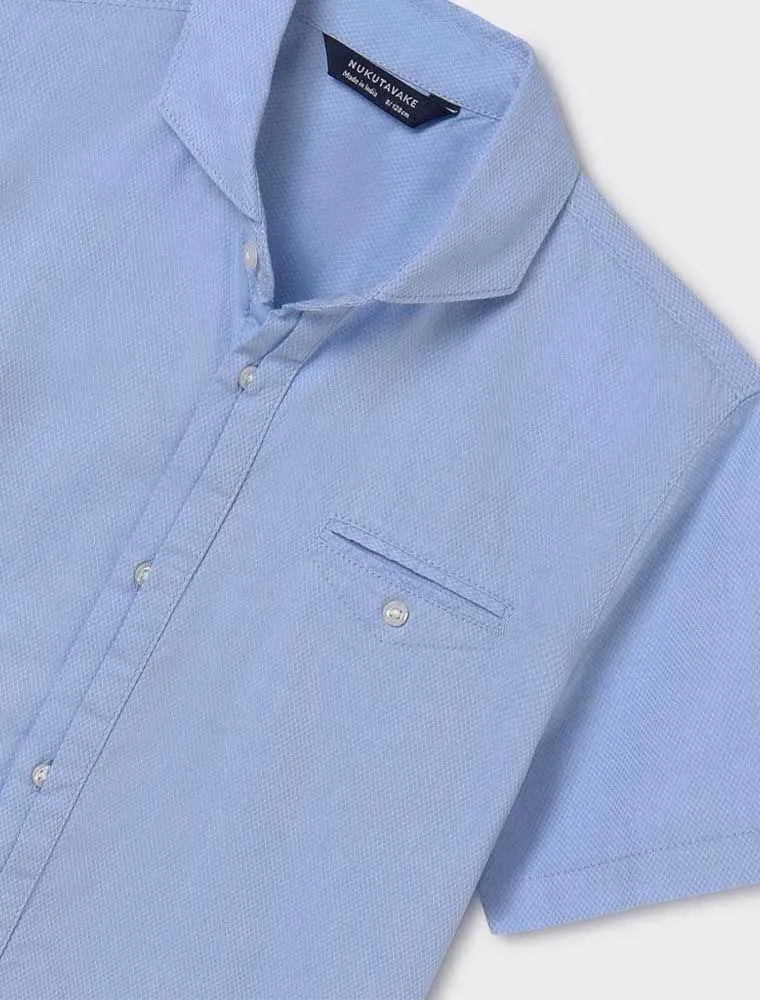 Camicia Manica Corta Mayoral - Celeste