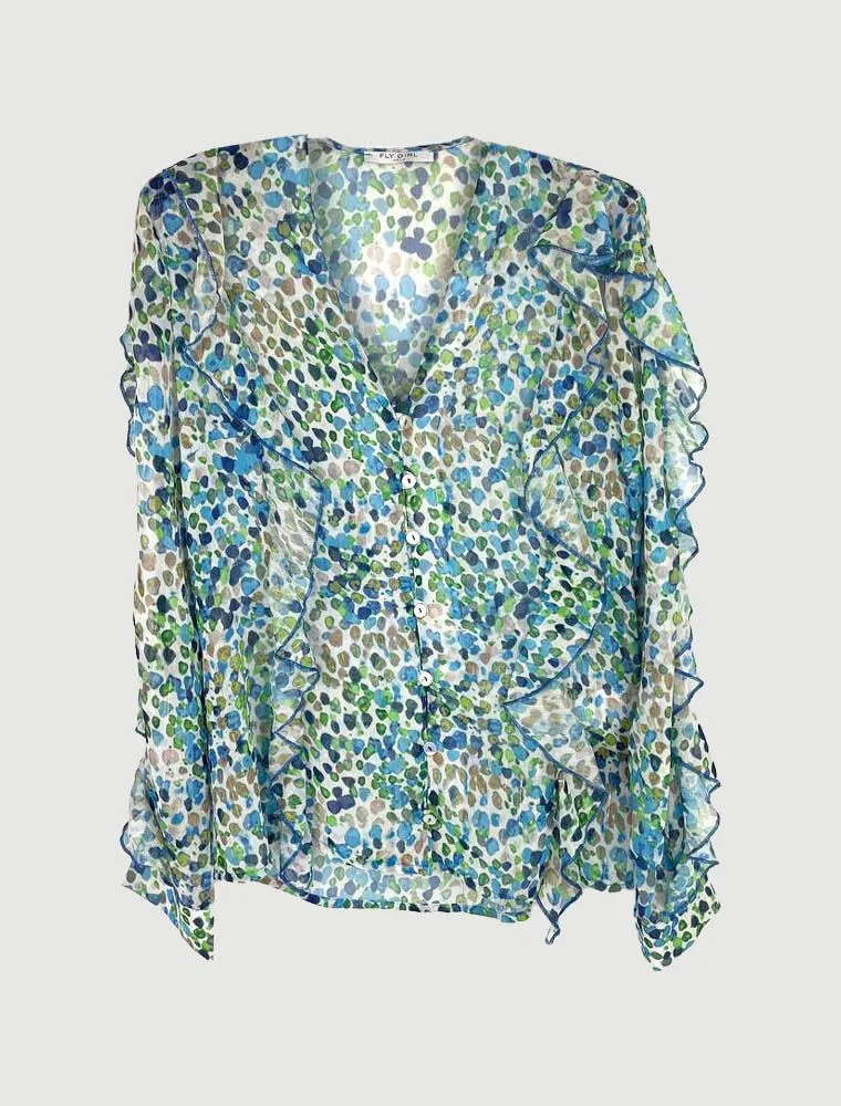 Camicia Manica Lunga Giovane Fly Girl - Azzurro