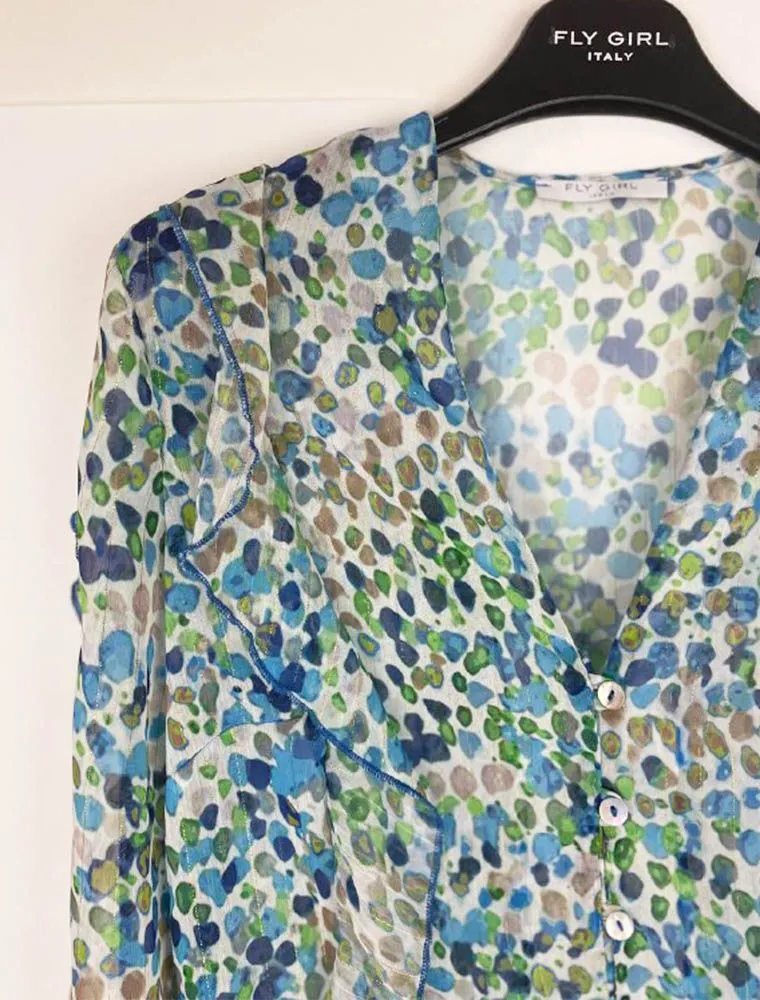 Camicia Manica Lunga Giovane Fly Girl - Azzurro