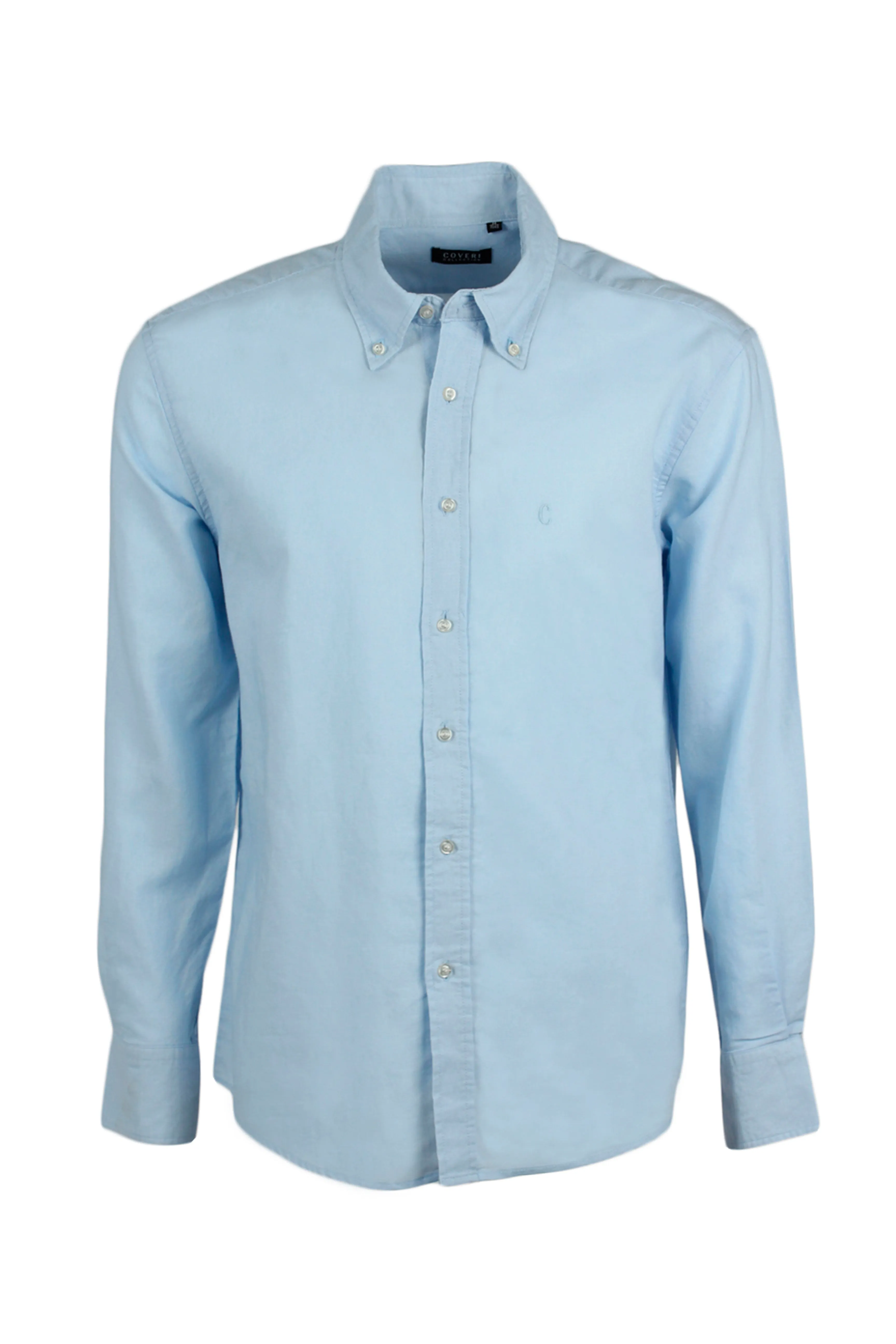 Camicia misto lino button down
