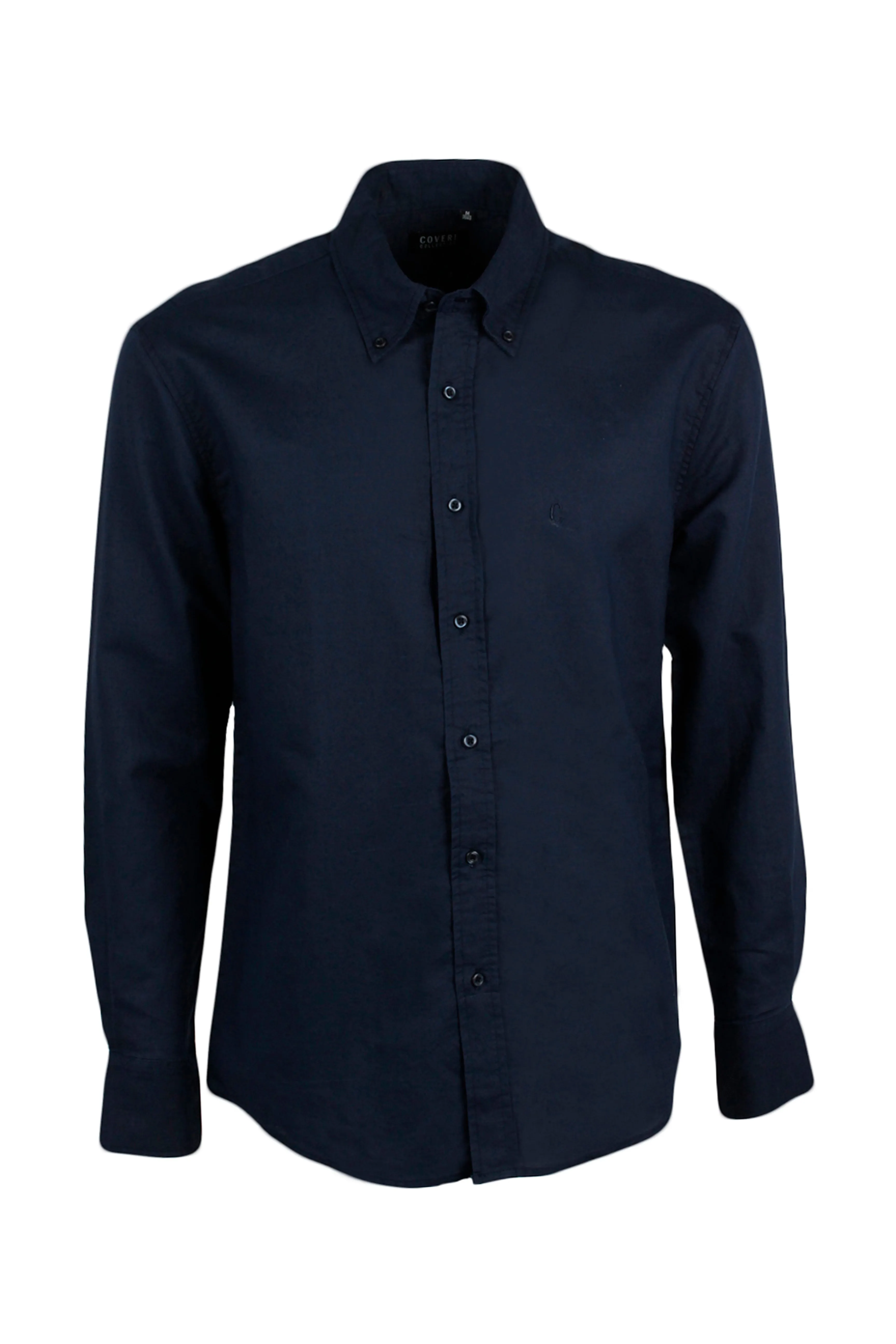 Camicia misto lino button down