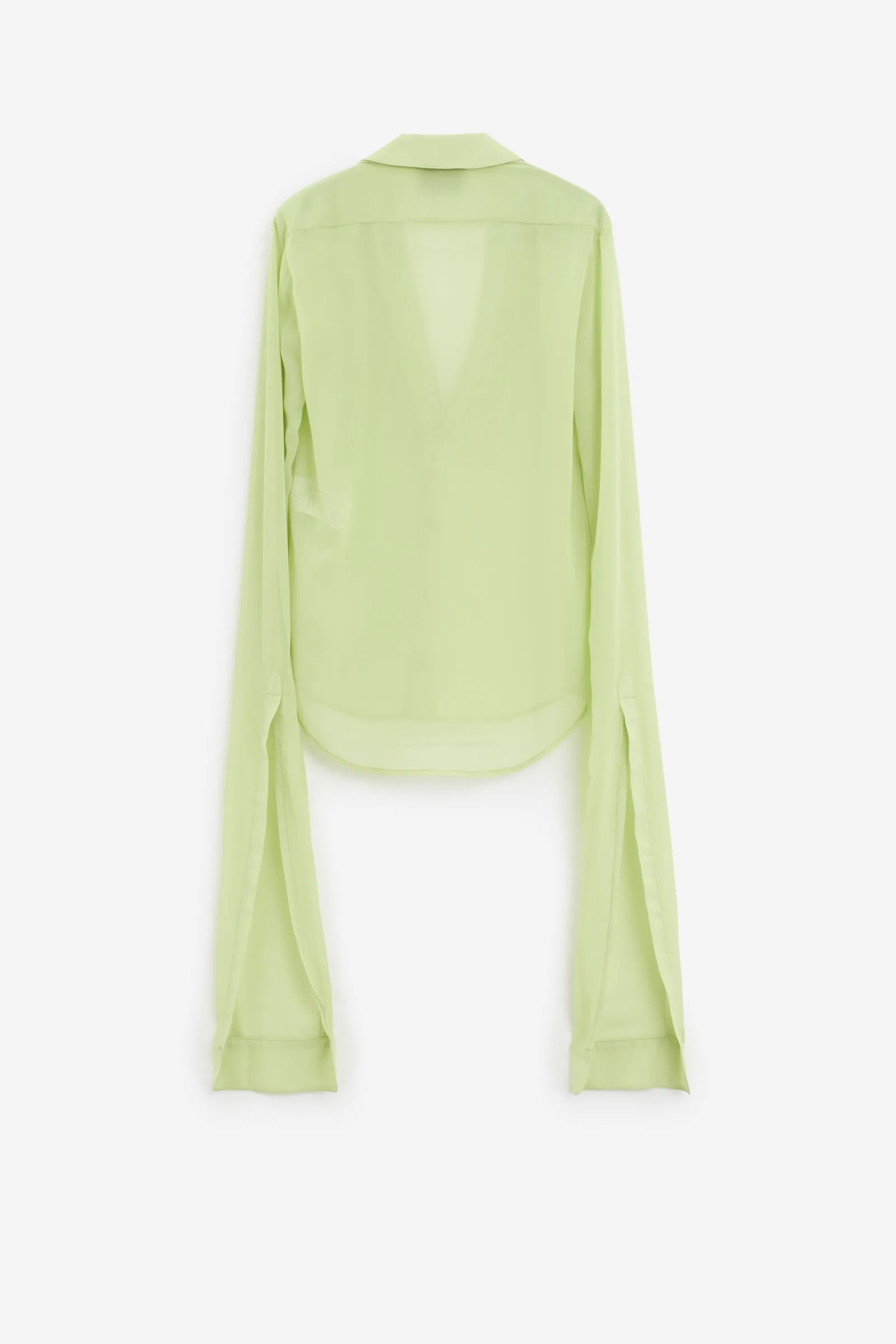 Camicia OPEN COLLAR SHIRT in poliamide lime