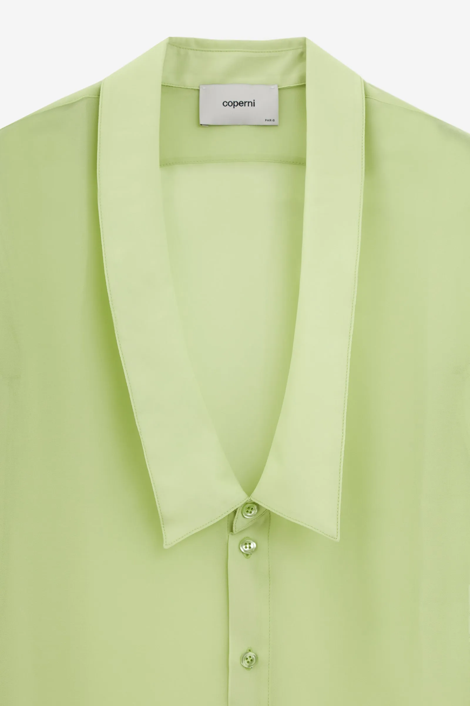 Camicia OPEN COLLAR SHIRT in poliamide lime