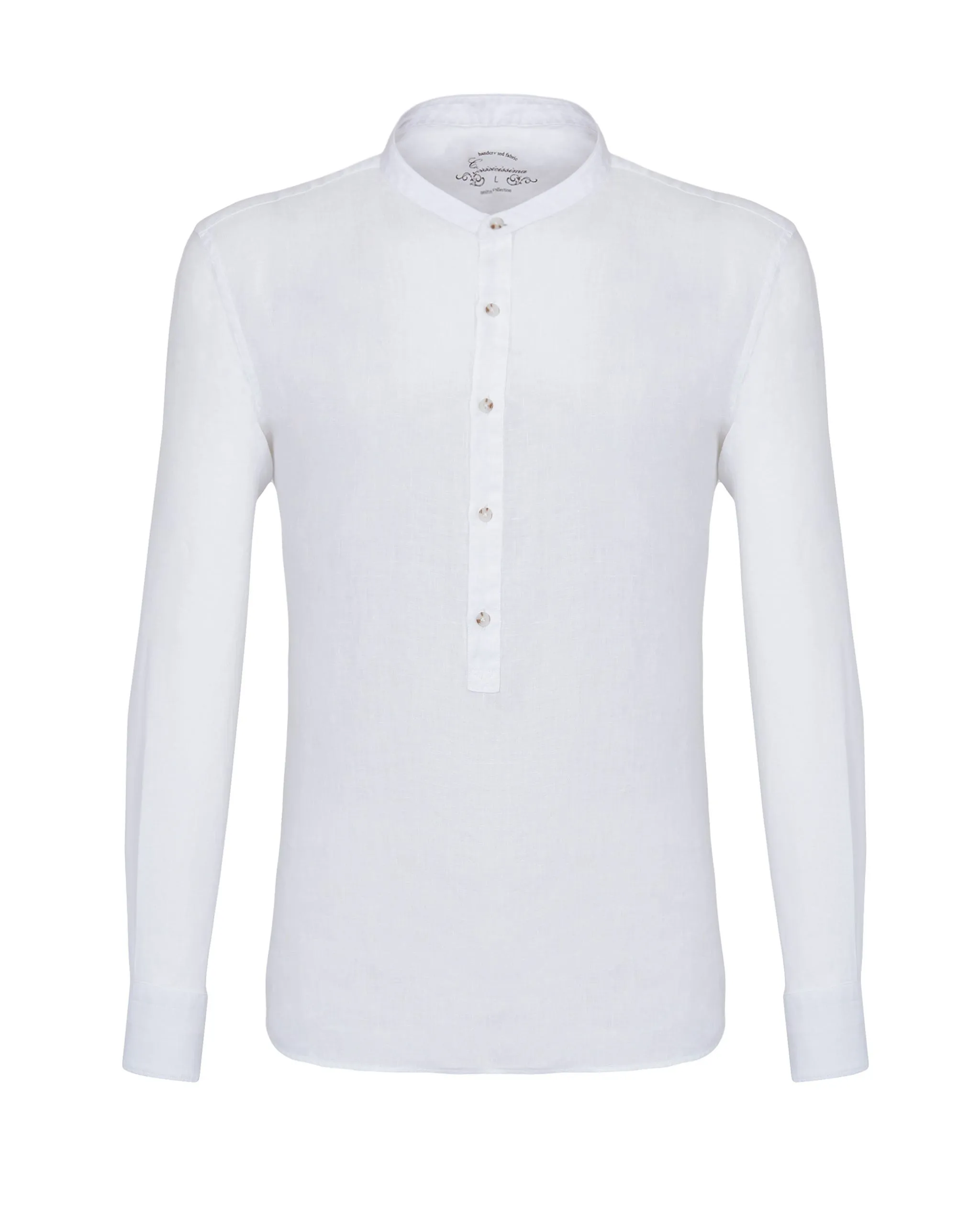 Camicia trendy bianca in lino serafino    