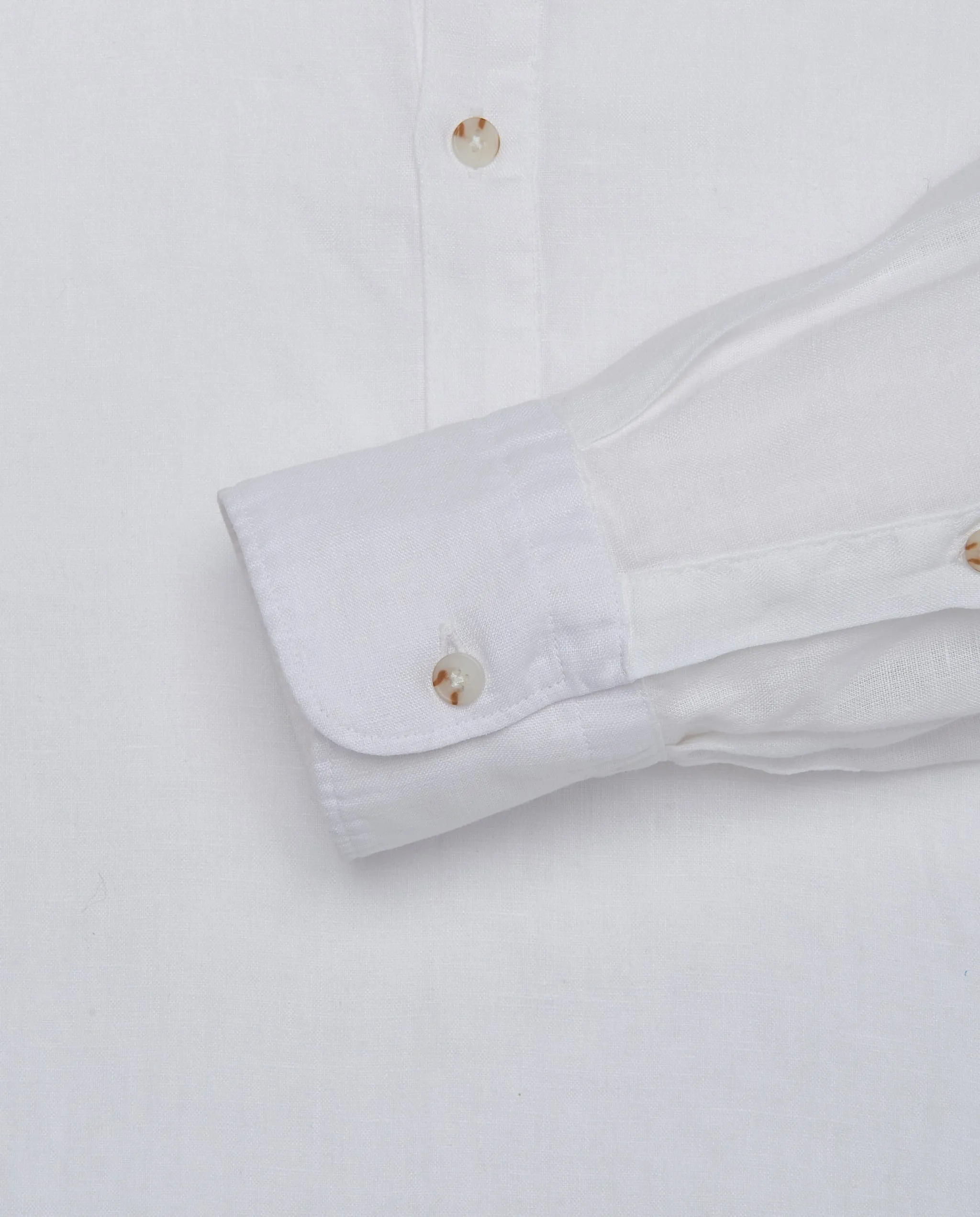 Camicia trendy bianca in lino serafino    