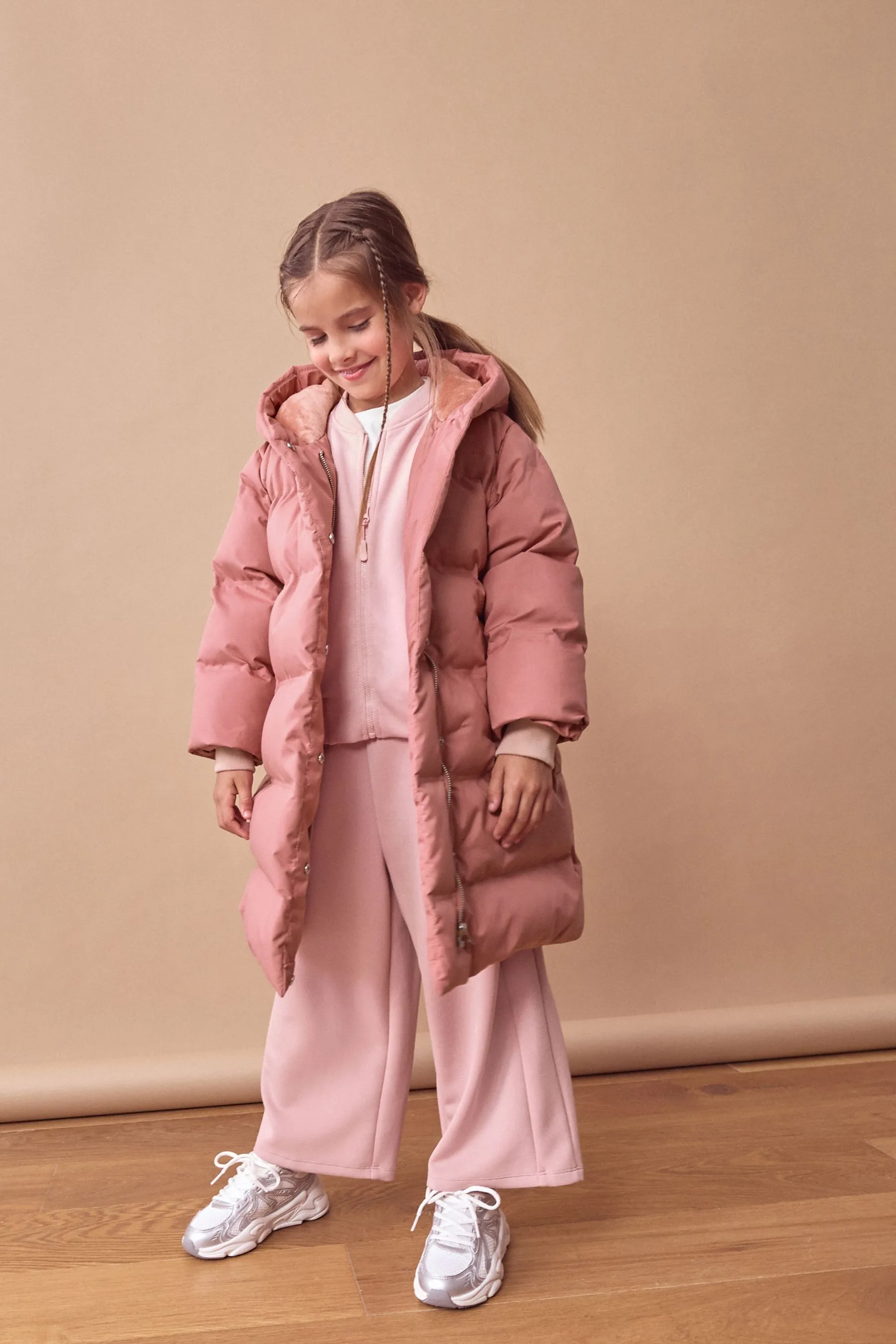 Cappotto imbottito con cappuccio termosaldato impermeabile (3-16anni)    