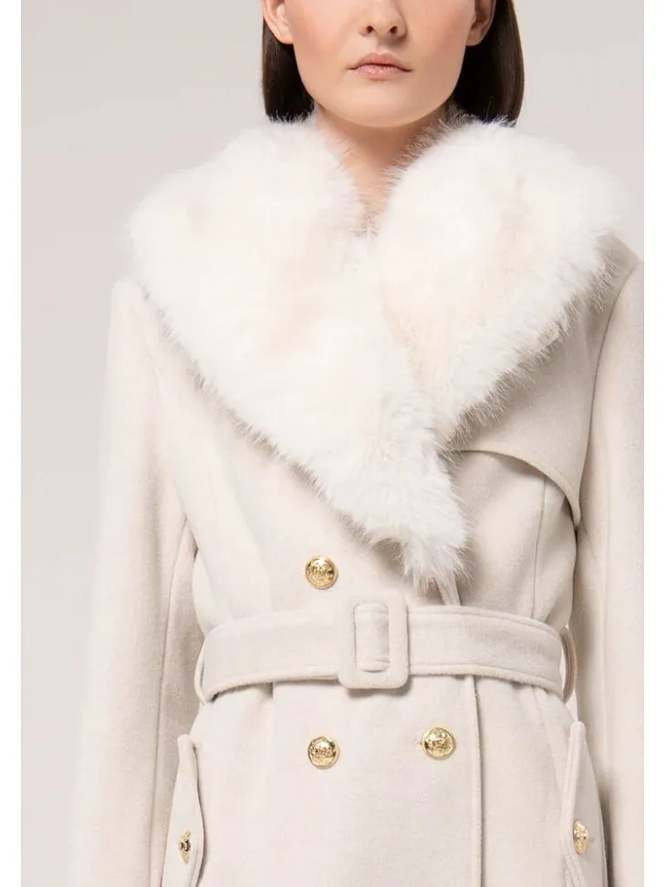 CAPPOTTO LUNGO DOPPIOPETTO COLLO PELLICC