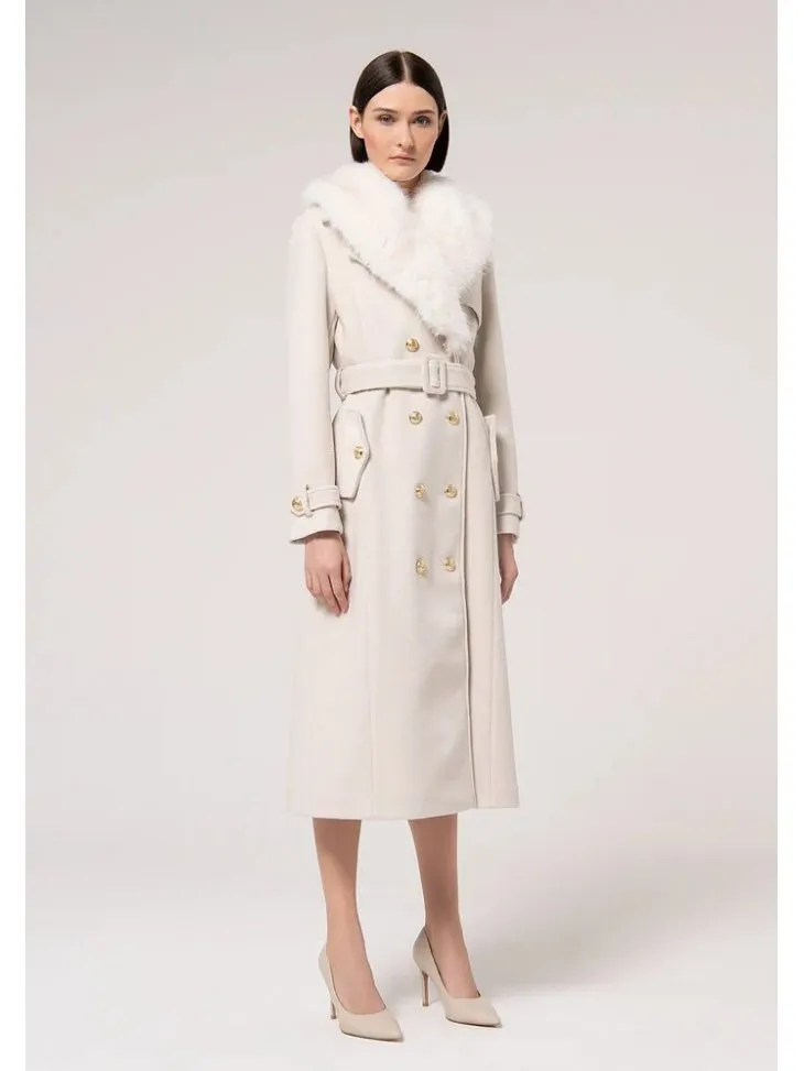 CAPPOTTO LUNGO DOPPIOPETTO COLLO PELLICC
