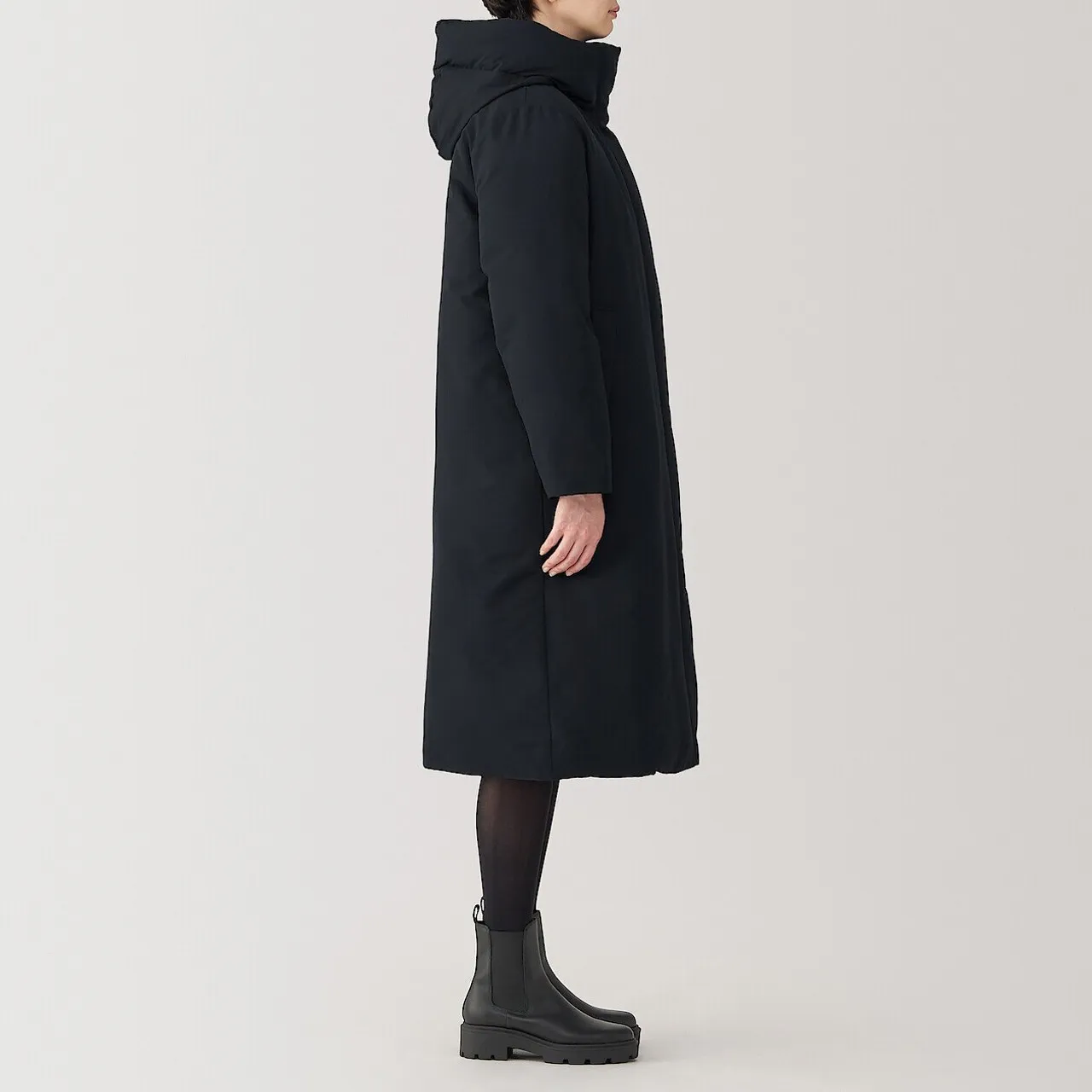 Cappotto lungo in piuma d'oca idrorepellente da donna