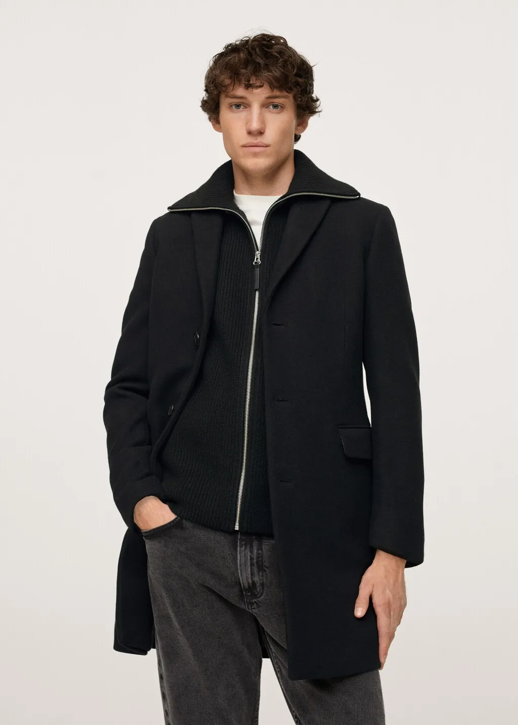 Cappotto lungo lana riciclata