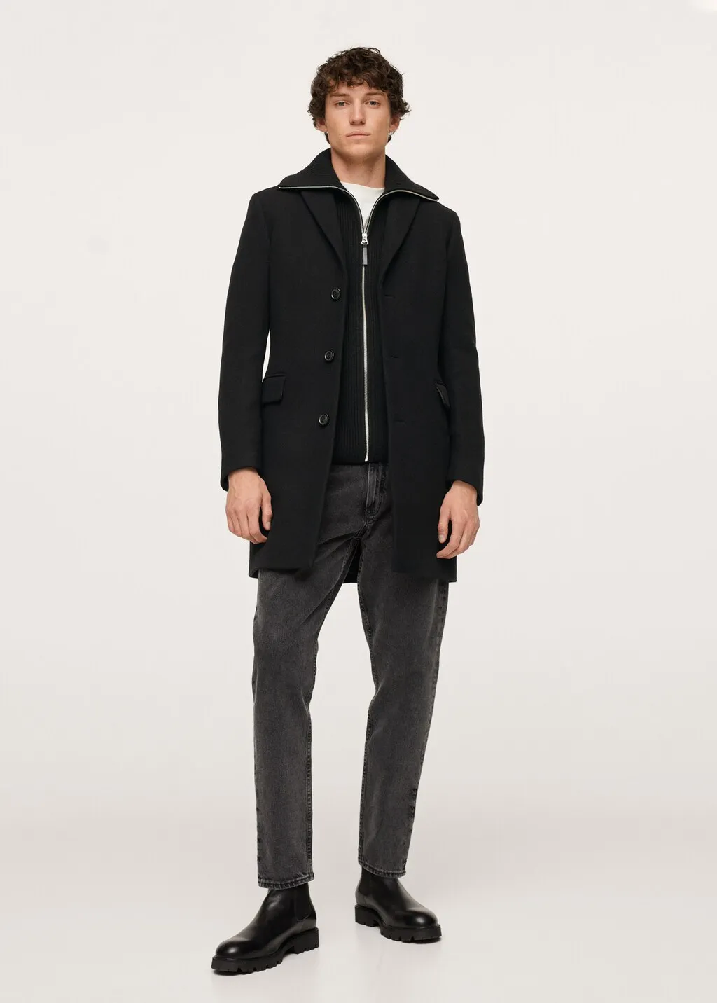 Cappotto lungo lana riciclata