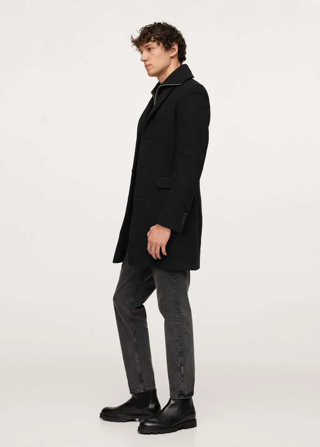 Cappotto lungo lana riciclata