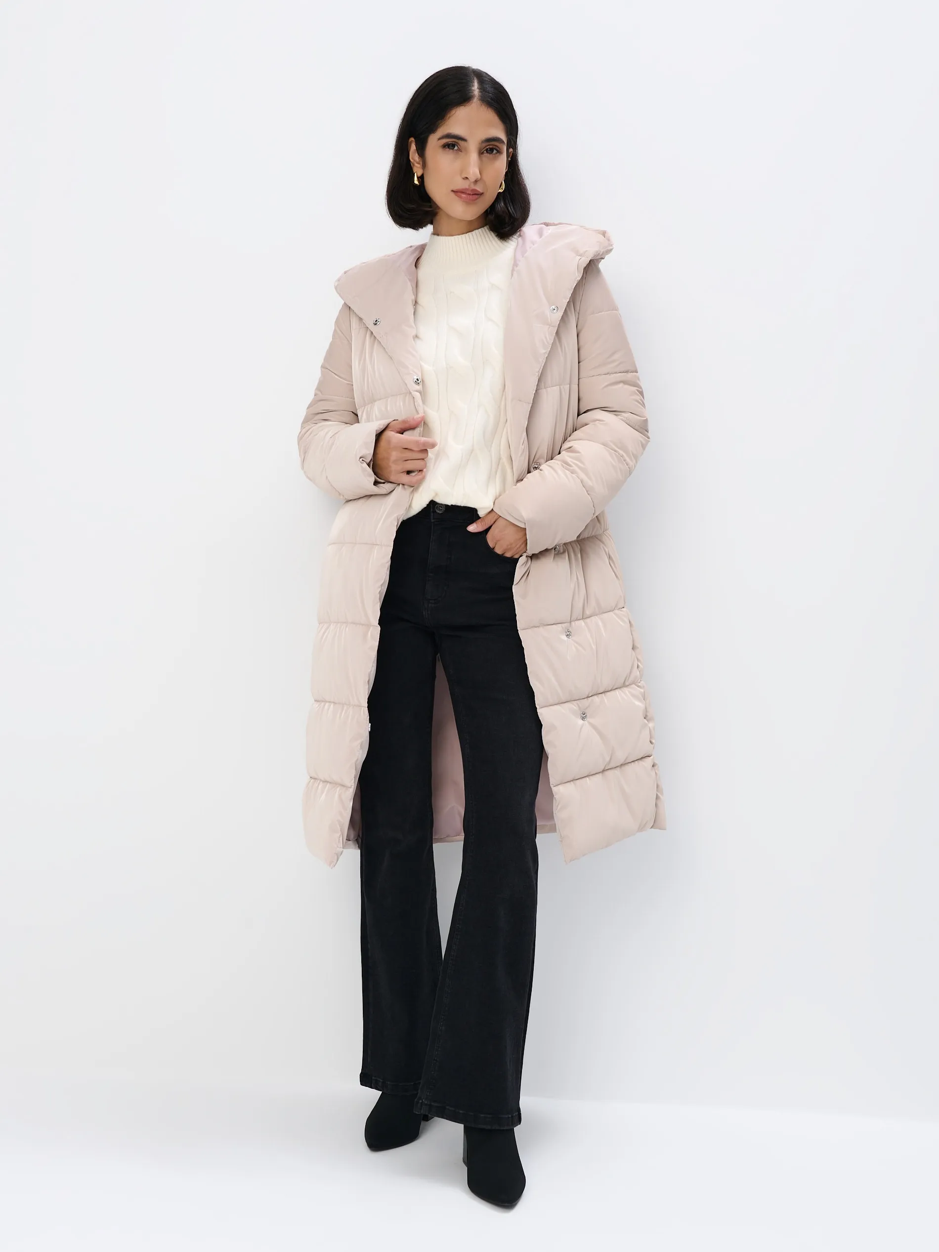 Cappotto lungo trapuntato