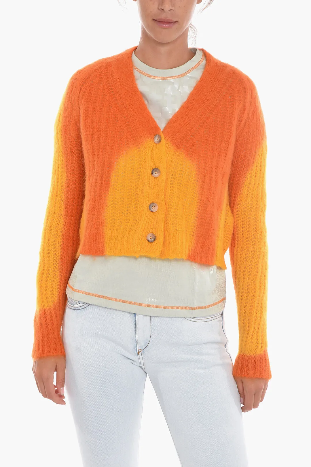 Cardigan Crop M-ILLY Bicolore 