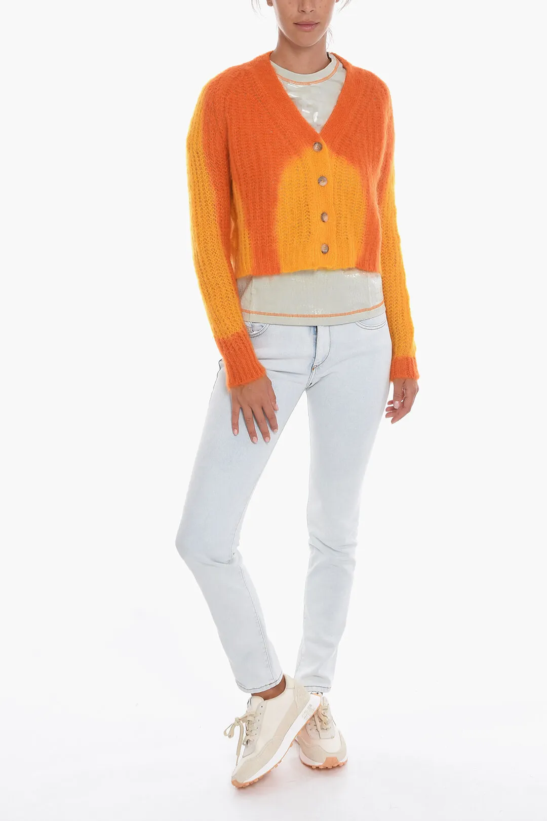 Cardigan Crop M-ILLY Bicolore 