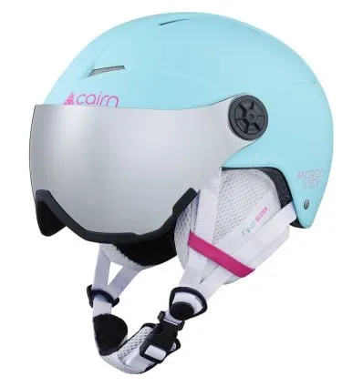 Casco da sci con visiera Cairn Android Visor J (Turchese Rosa Neon) Bambino Cat. 3