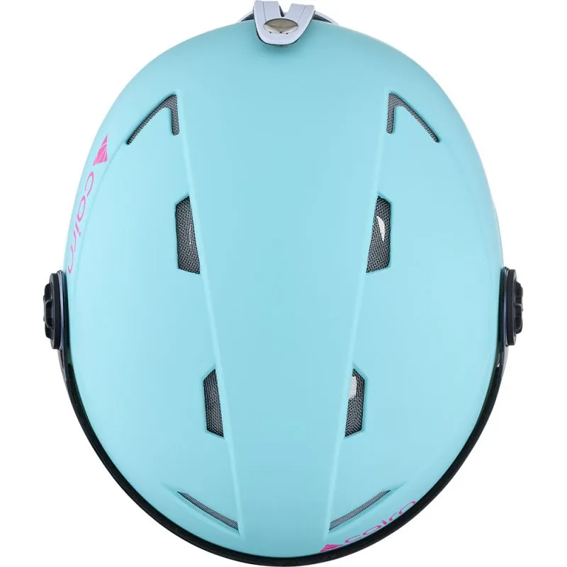 Casco da sci con visiera Cairn Android Visor J (Turchese Rosa Neon) Bambino Cat. 3