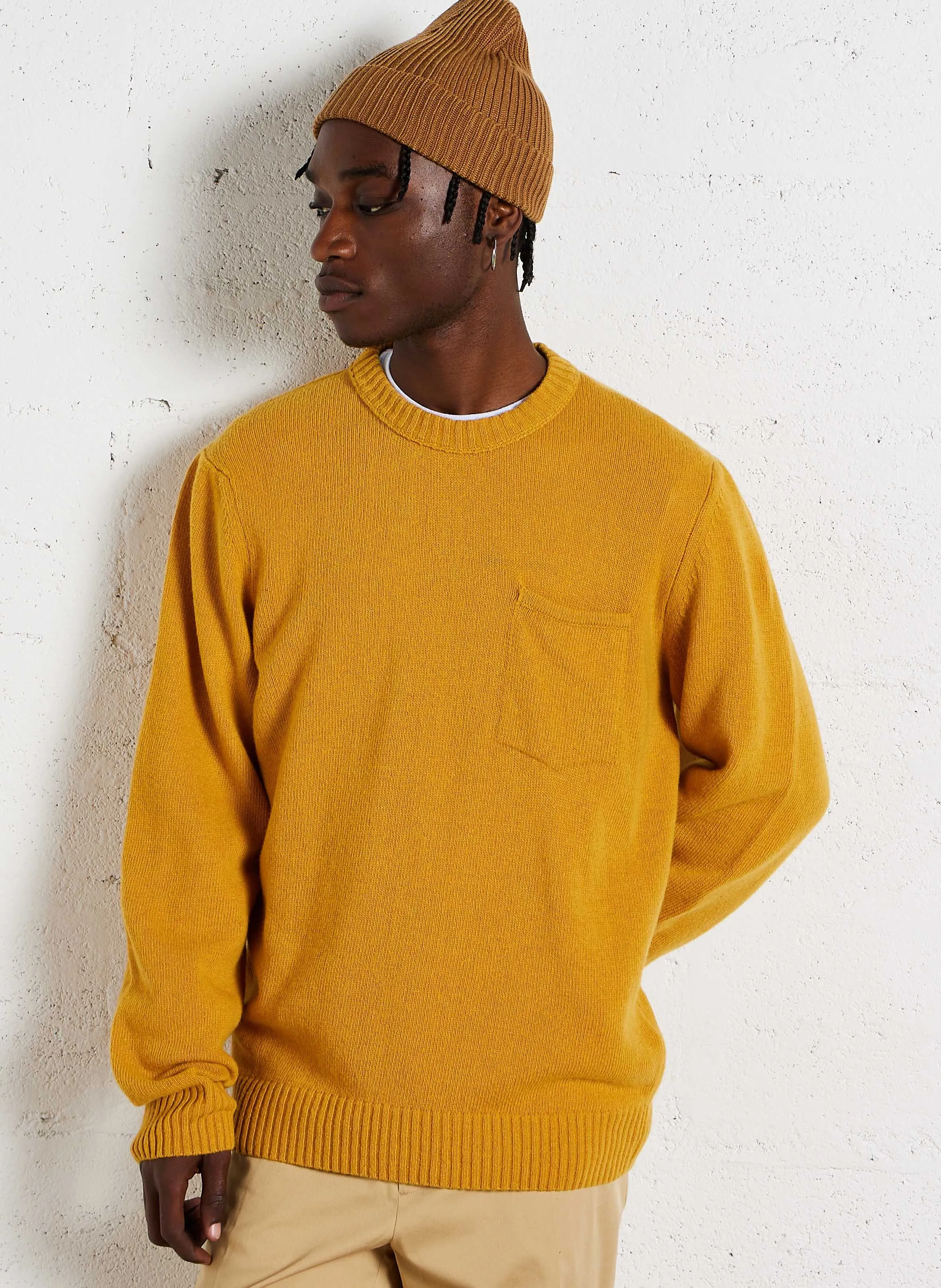  CHEVIGNON   POCKET - Maglione dritto scollo tondo in misto lana | Arancione