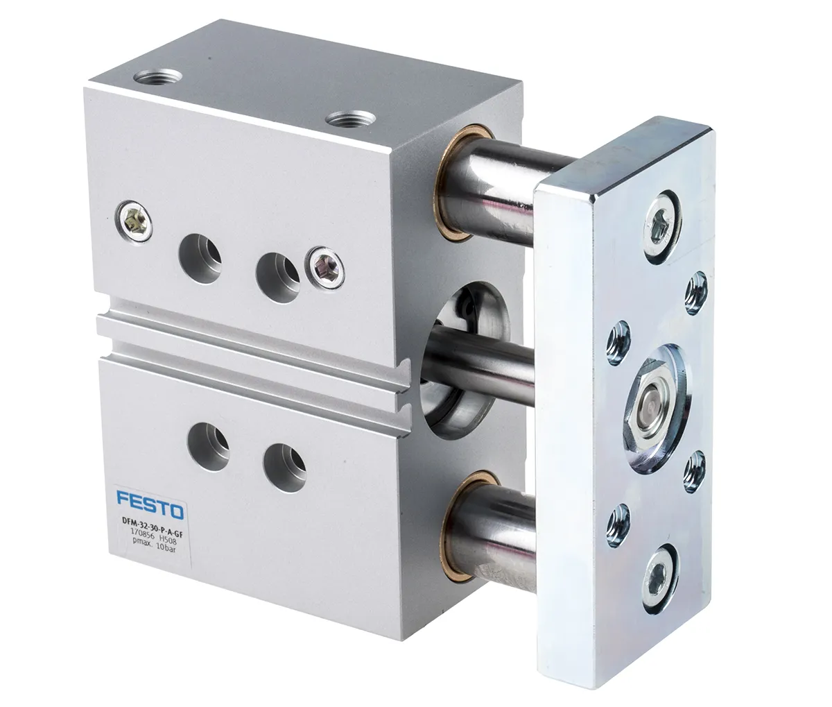 Cilindro guidato Festo serie DFM 170856, corsa 30mm, foro da 32mm, Doppio effetto, 10 bar max