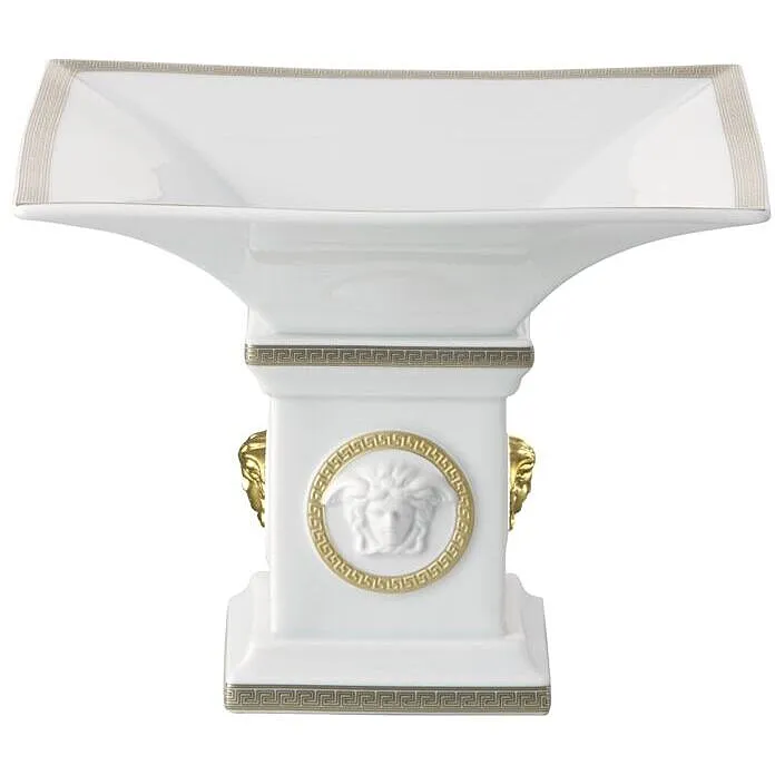 Ciotola Versace Gorgona colore Bianco, Oro
