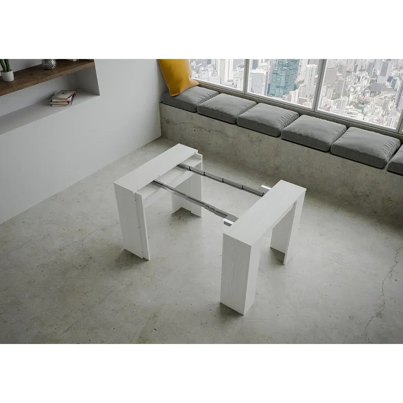 Consolle allungabili Consolle allungabile Basic 48/204, bianco frassino