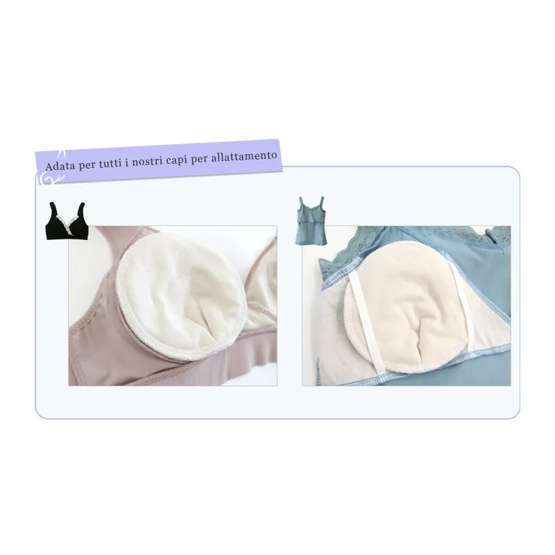 Coppette Assorbilatte In Cotone Biologico Con Strato Interno Impermeabile