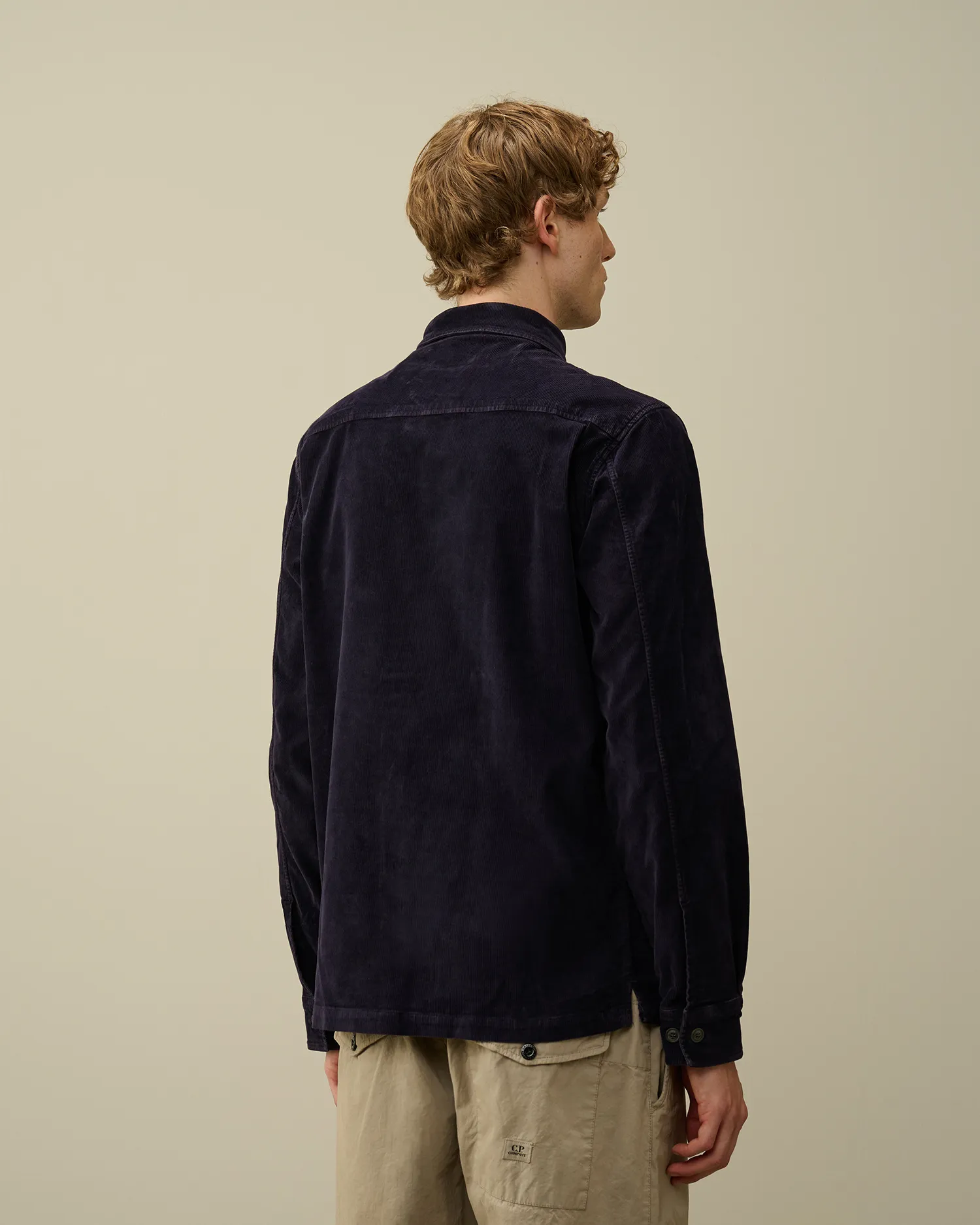 Corduroy Lens Buttoned Shirt