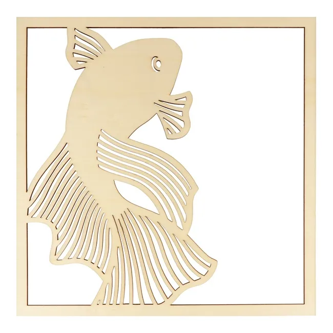 Cornice per pesci in legno a 5 livelli 25 x 25 cm