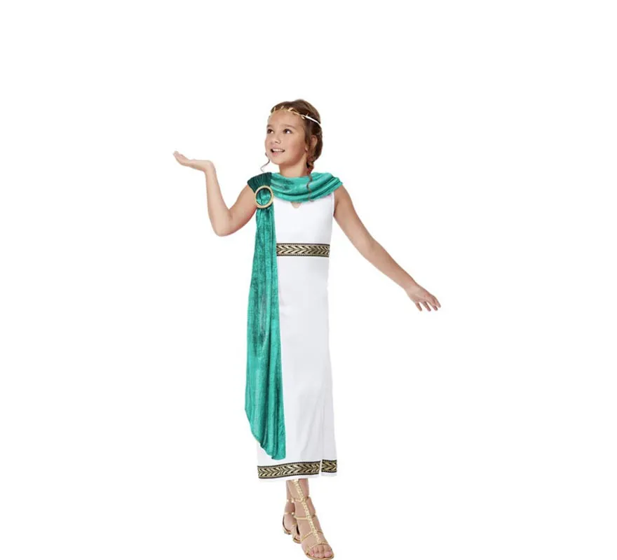 costume bianco romana imperatrice per le ragazze