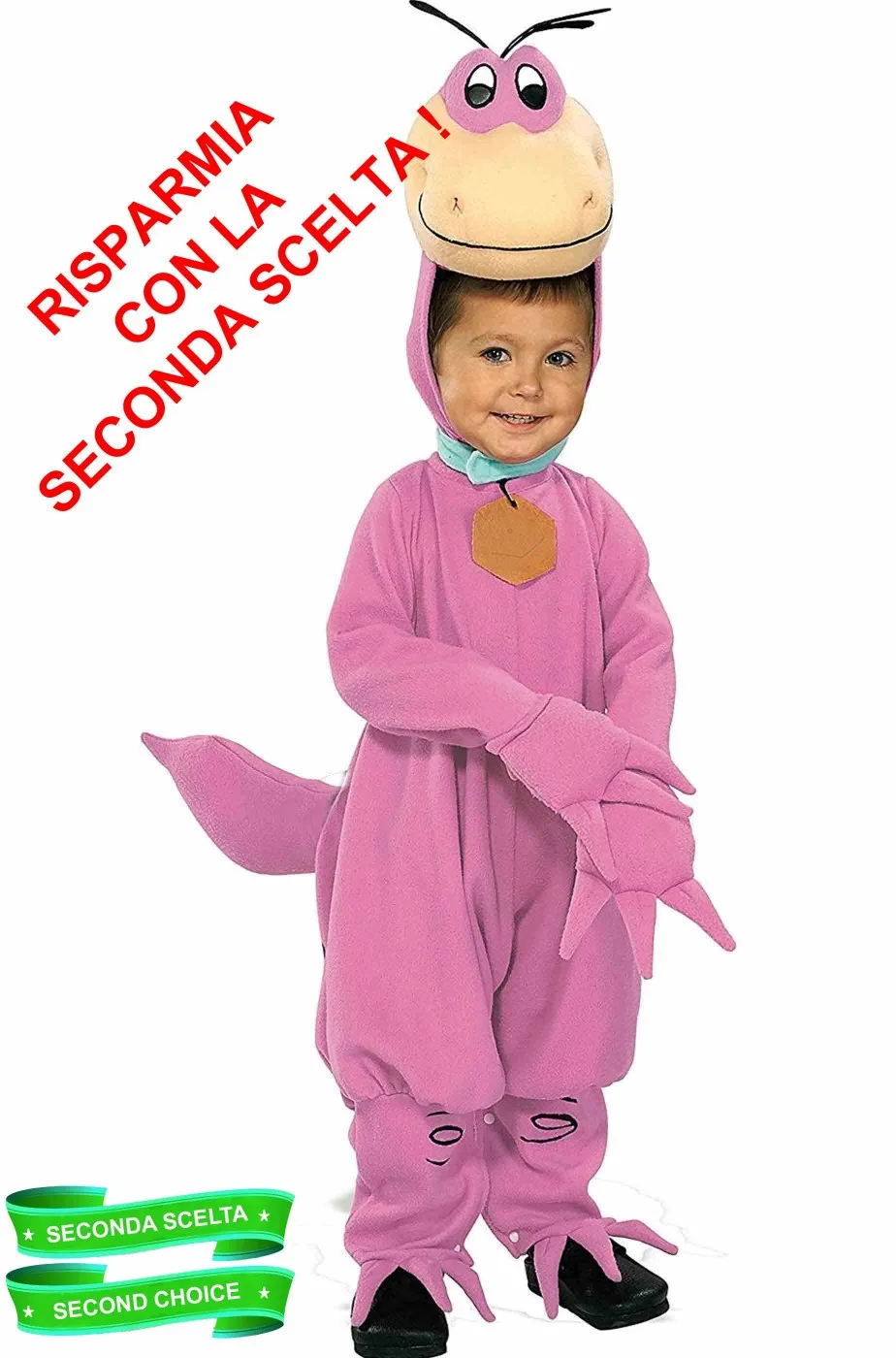 Costume carnevale Bambino Dino Dei Flintstones seconda scelta