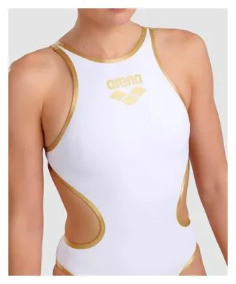 Costume da bagno Arena One Big Logo Donna Oro Bianco