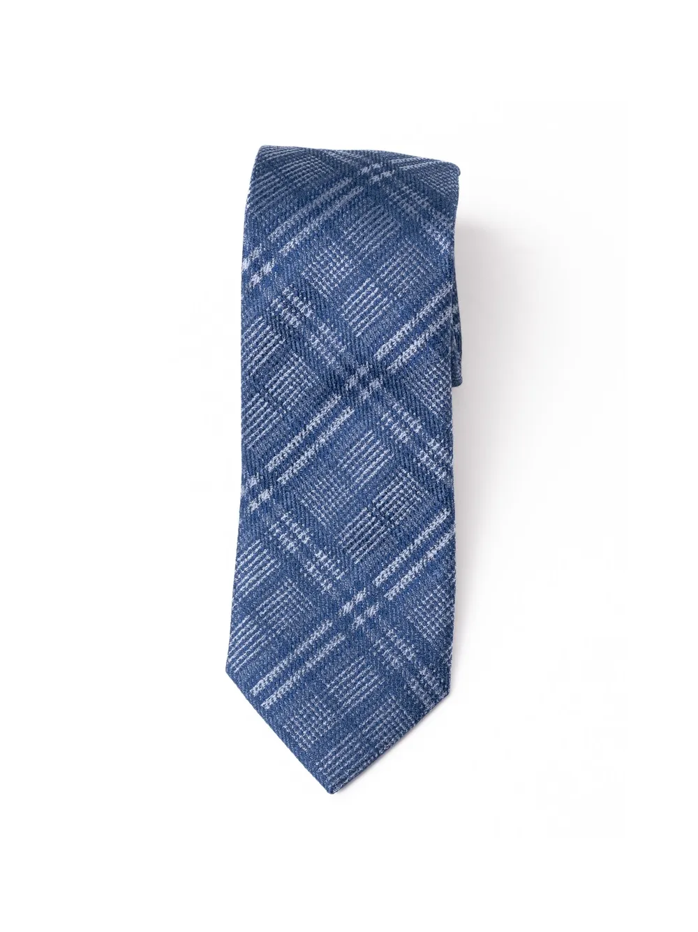 Cravatta uomo in seta fantasia Tartan monocromatica