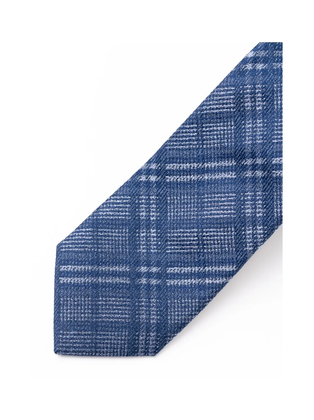 Cravatta uomo in seta fantasia Tartan monocromatica