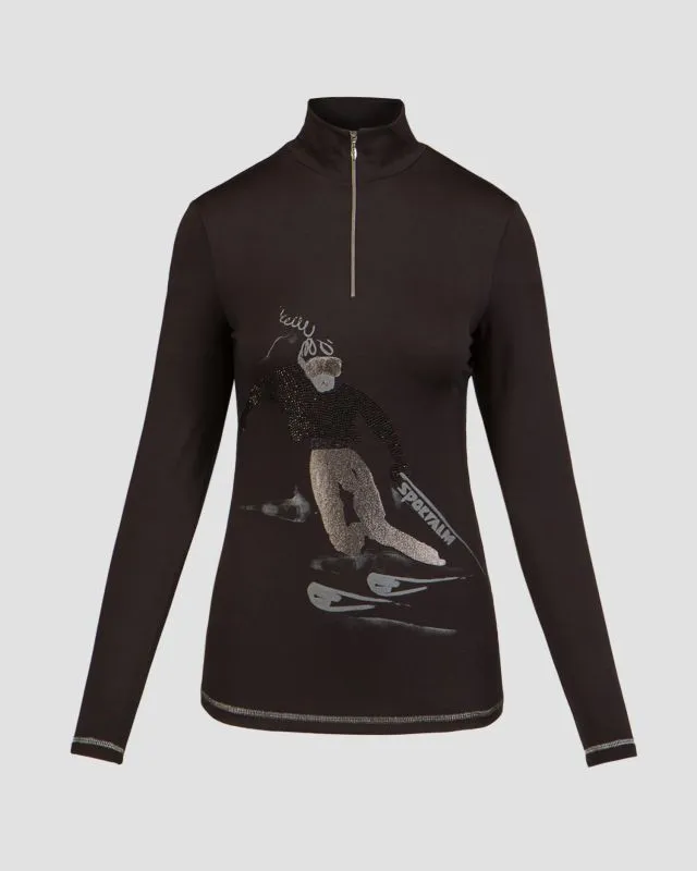 Czarny golf narciarski damski Sportalm 1623005758-59